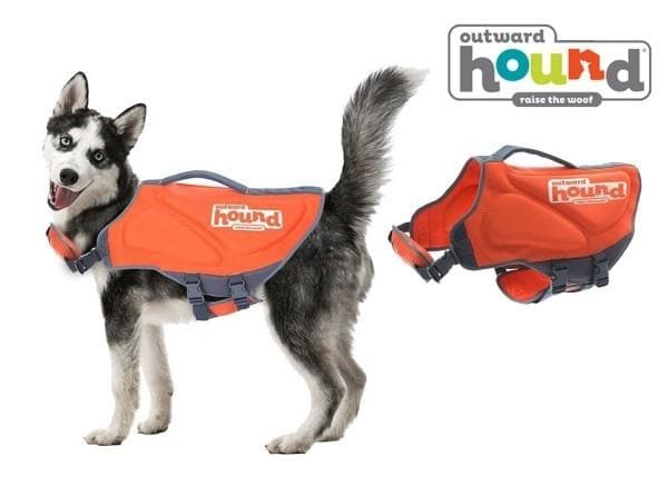 High-Flotation Orange Neoprene Life Vest For Dogs - LG