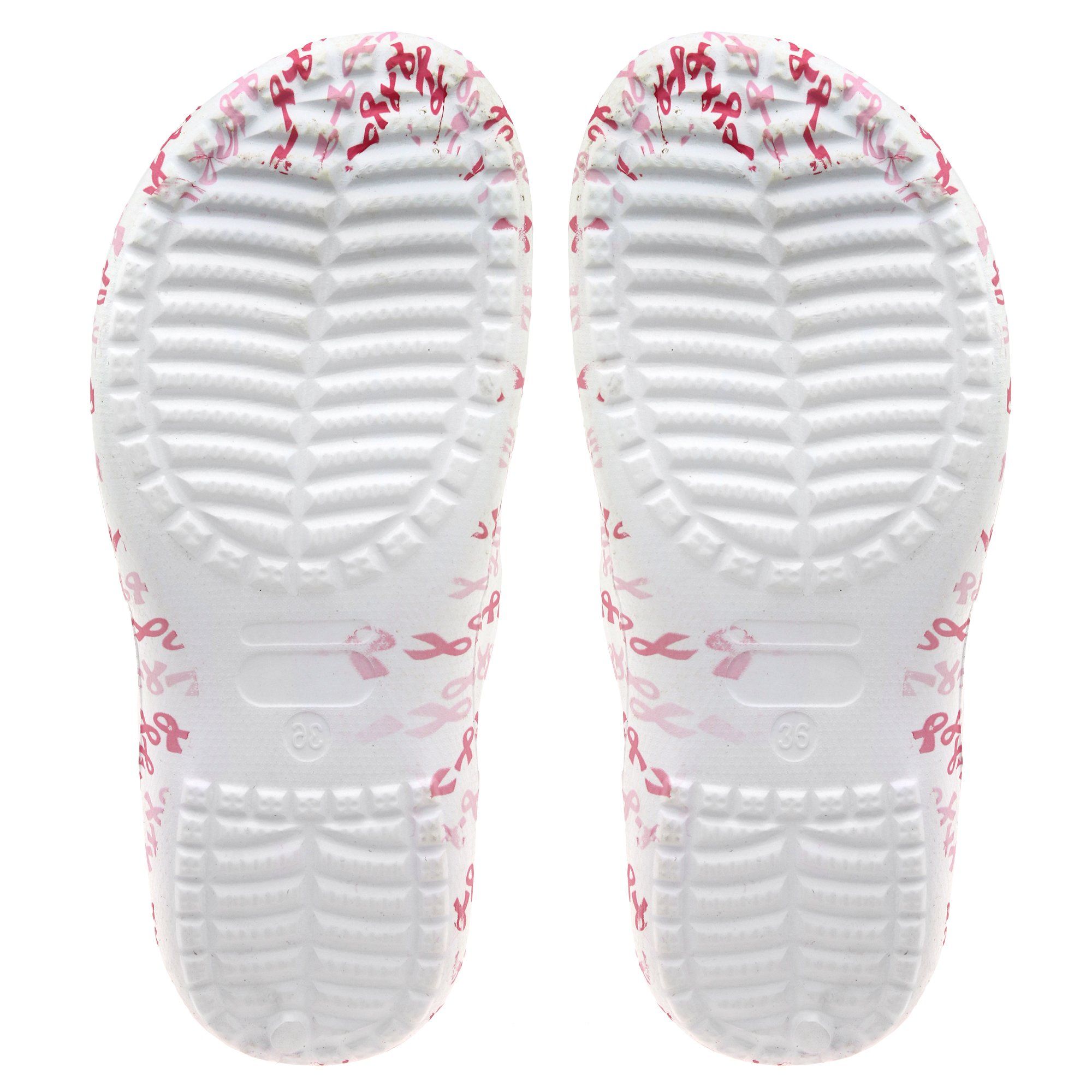 reebok pink ribbon flip flops