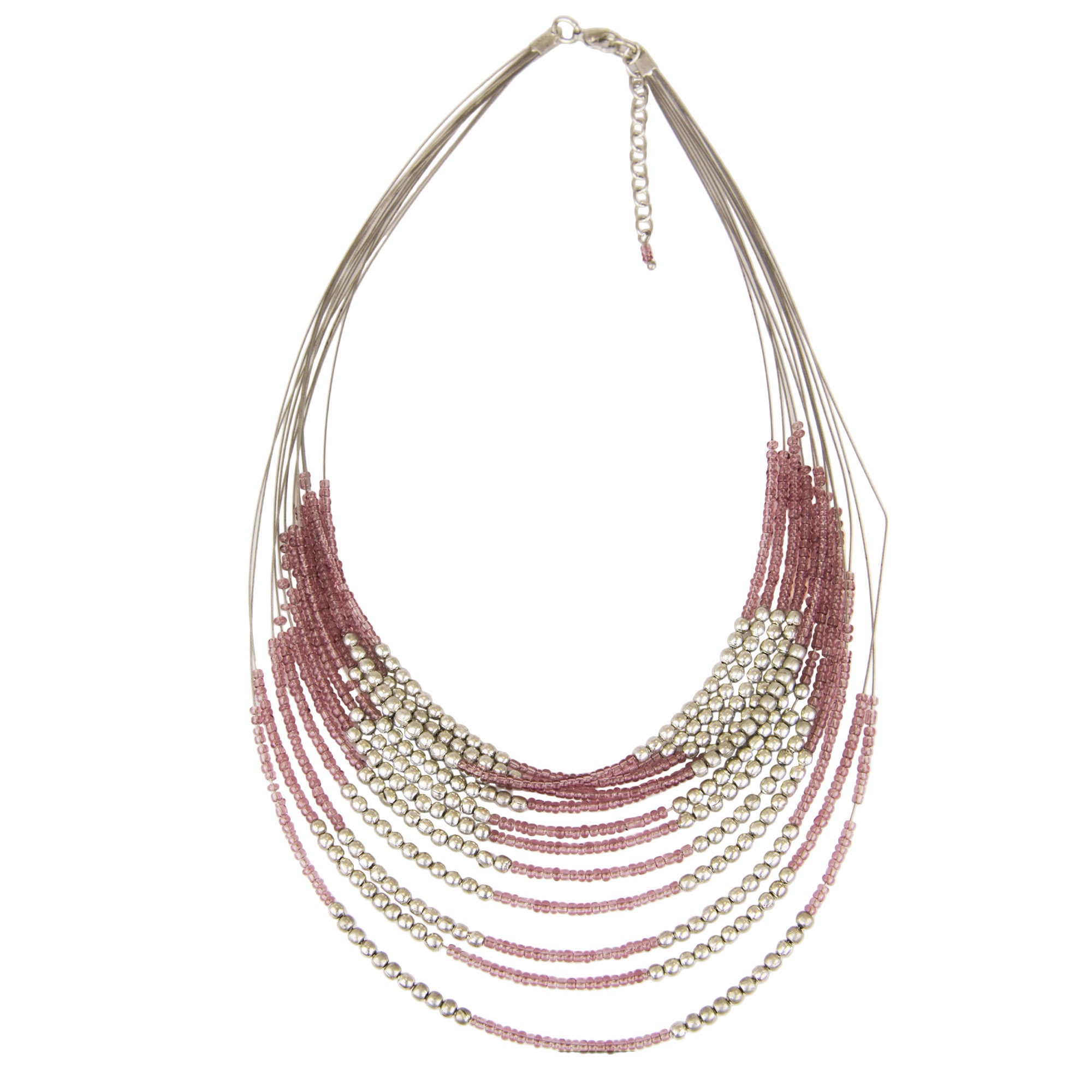 Sparkling Strands Necklace - Brown