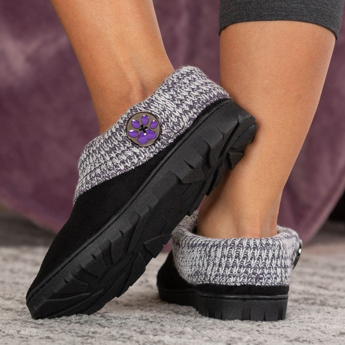 purple paw slippers