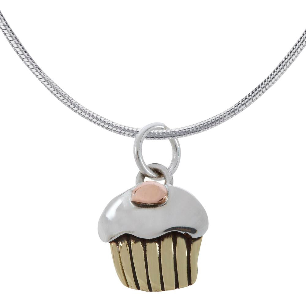 Mini Cupcake Necklace - With Diamond Cut Chain