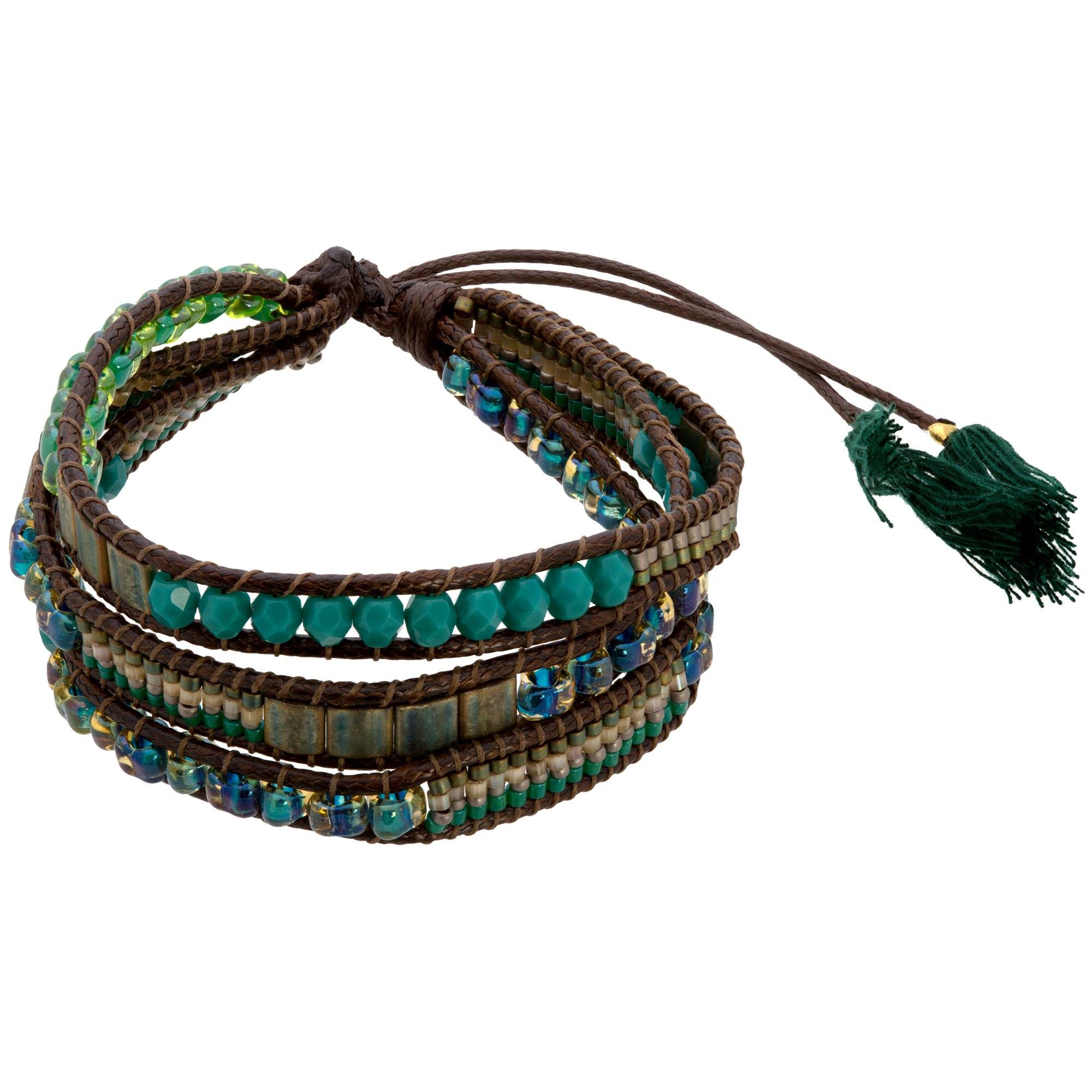 Lulu Beaded Stacked Bracelet - Turquoise