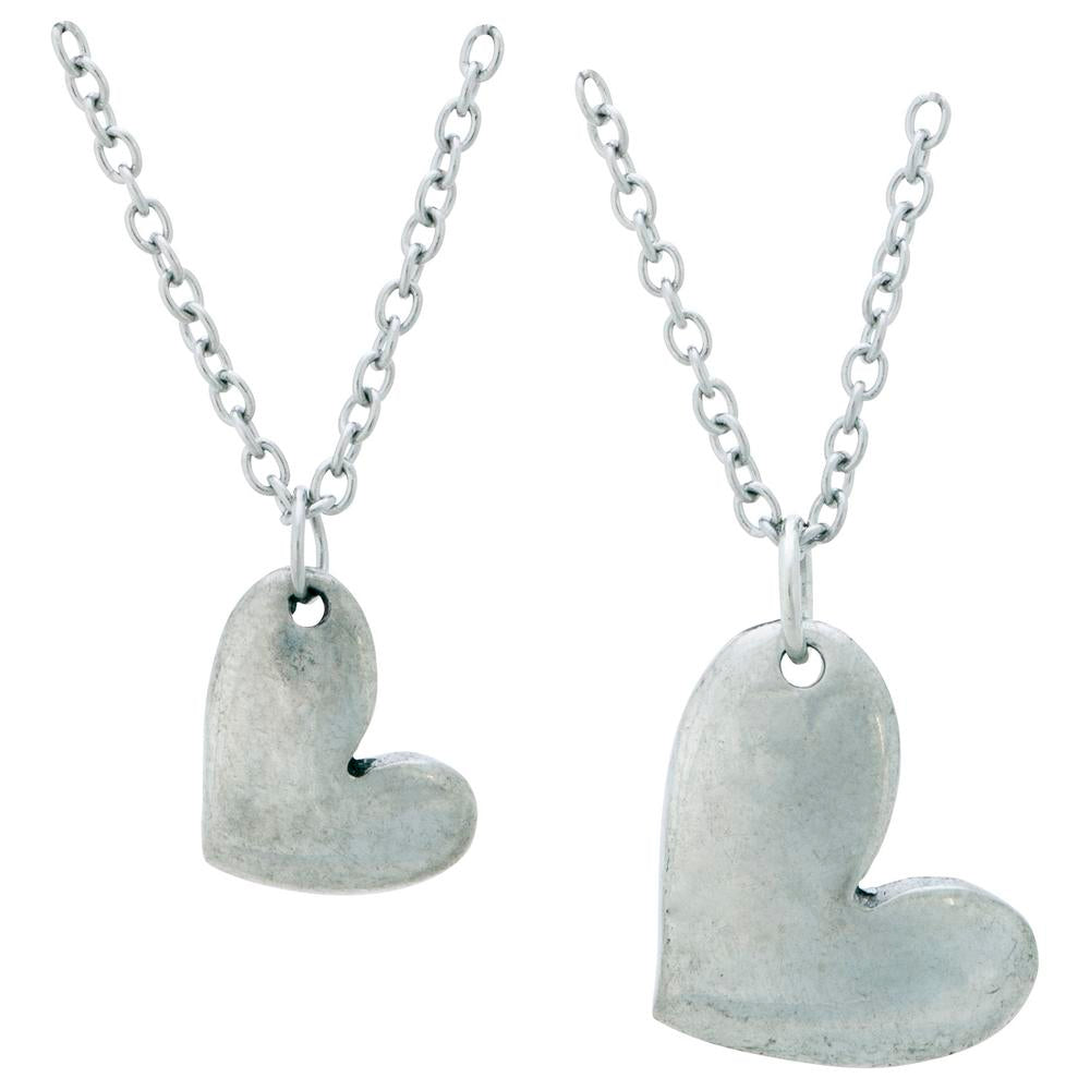 Mom & Daughter Necklace Set - Hearts