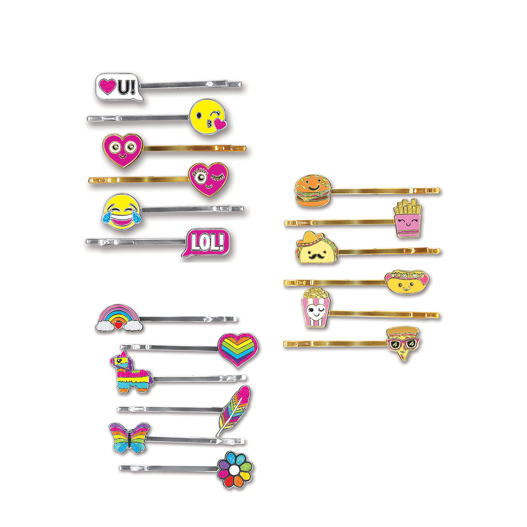 CHARM IT!® Bobby Pin Party Sets - Emoji