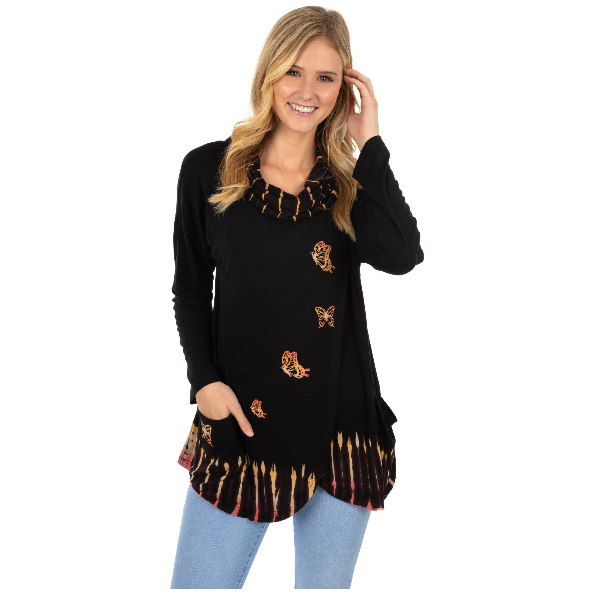 Butterfly Dawn Crossover Tunic - 3X