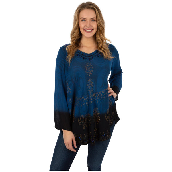 Golden Elephants Long Sleeve Tunic | The Animal Rescue Site