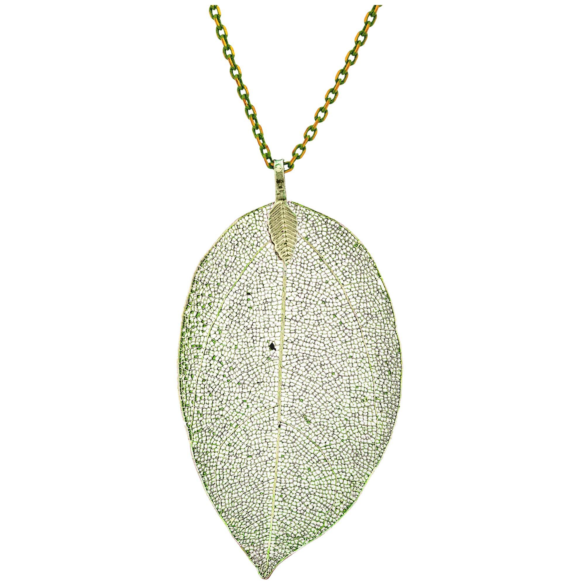 Lustrous Leaf Jewelry - Necklace - Green