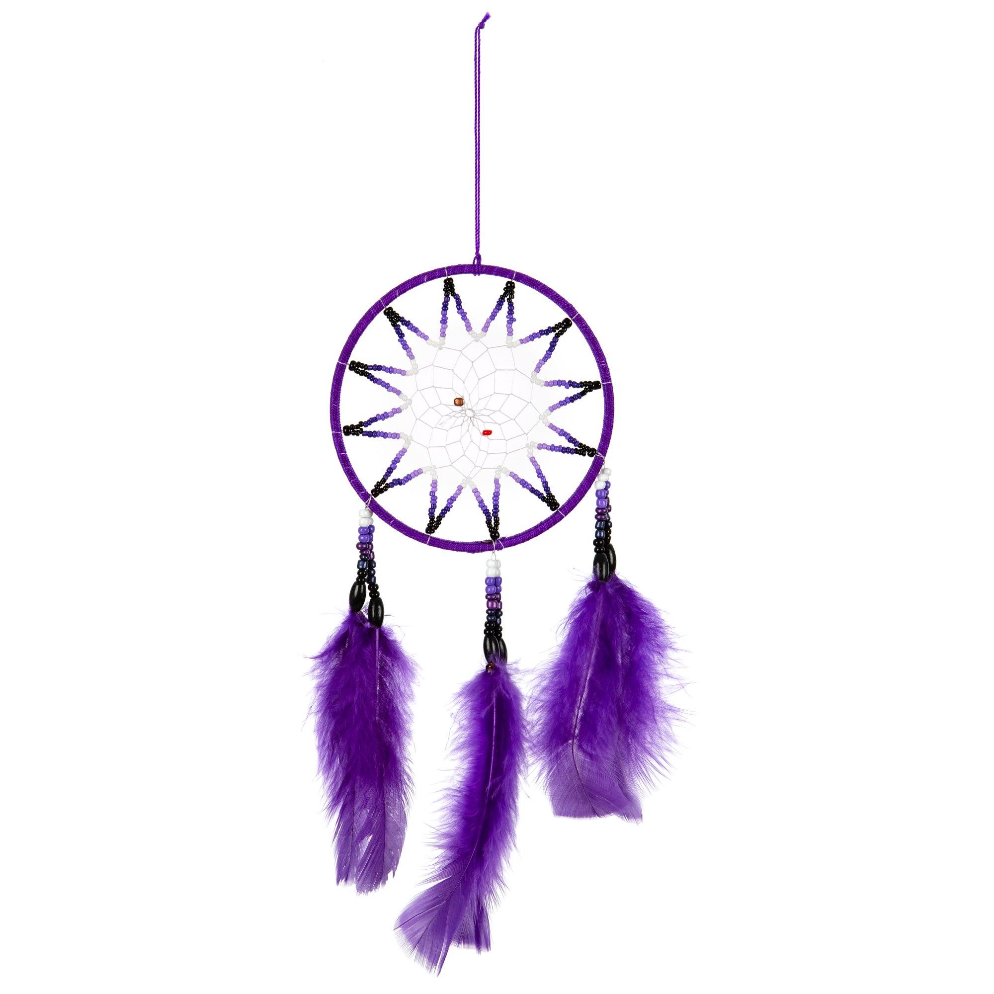 Handmade Threaded Dreamcatcher - Purple - S