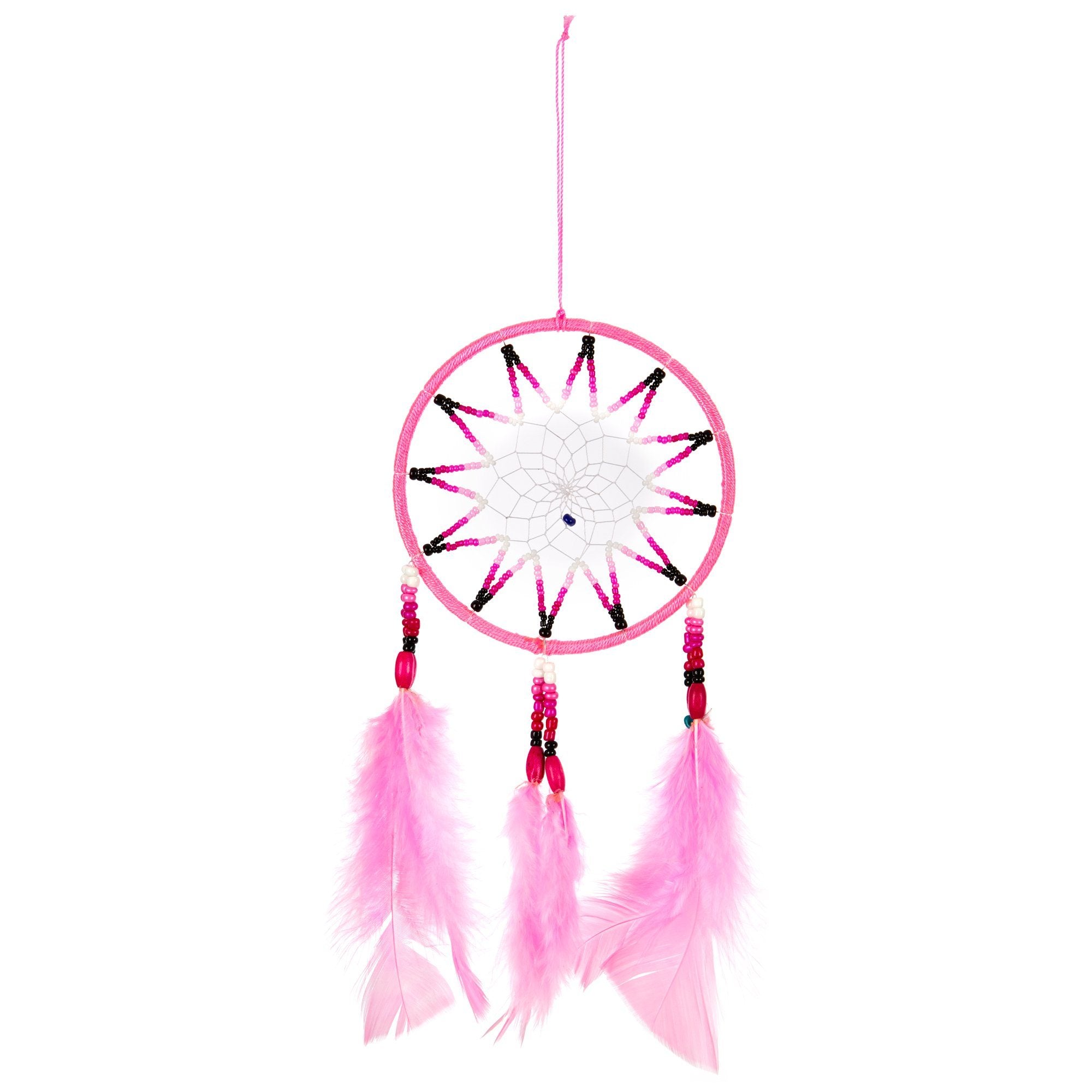 Handmade Threaded Dreamcatcher - Pink - S