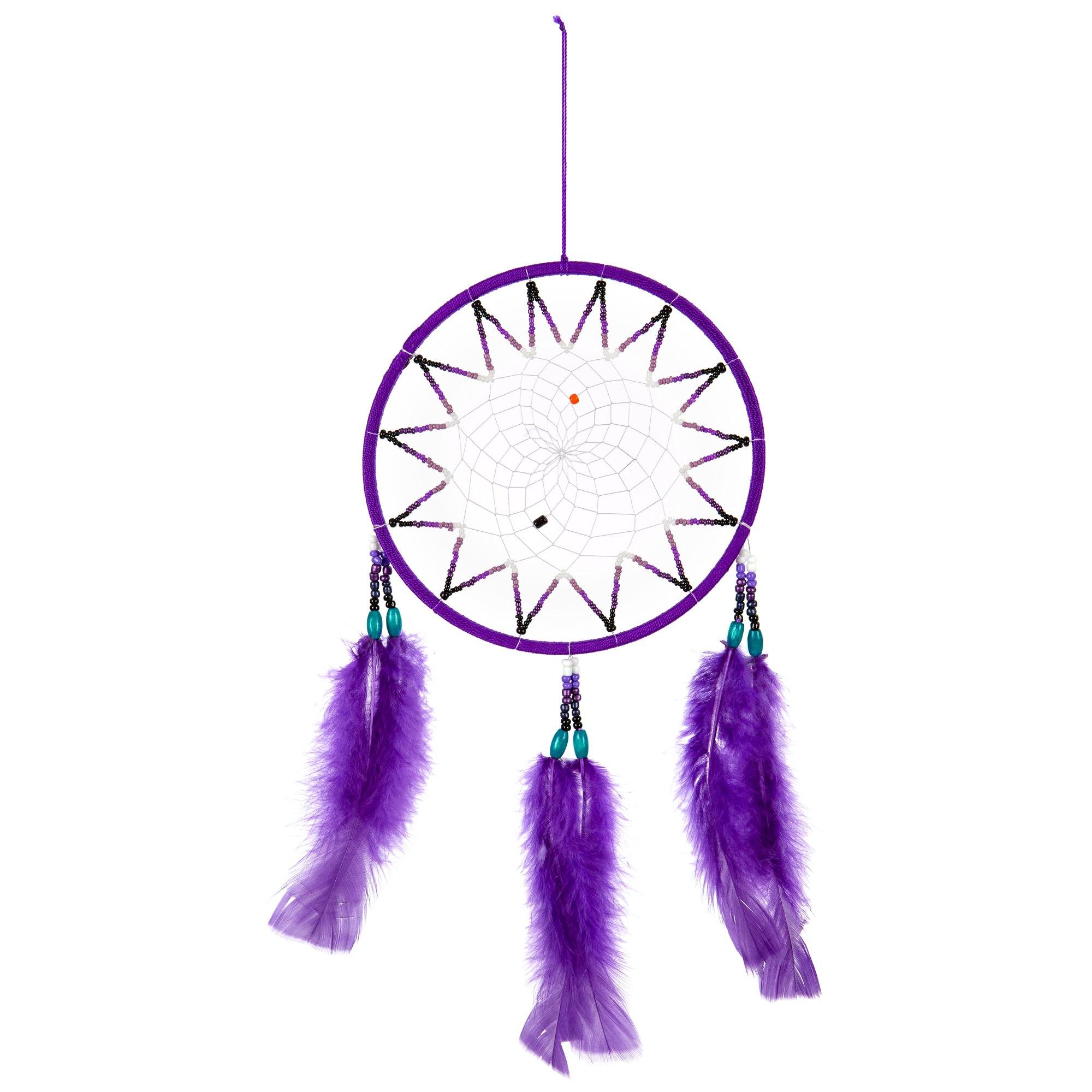 Handmade Threaded Dreamcatcher - Purple - M