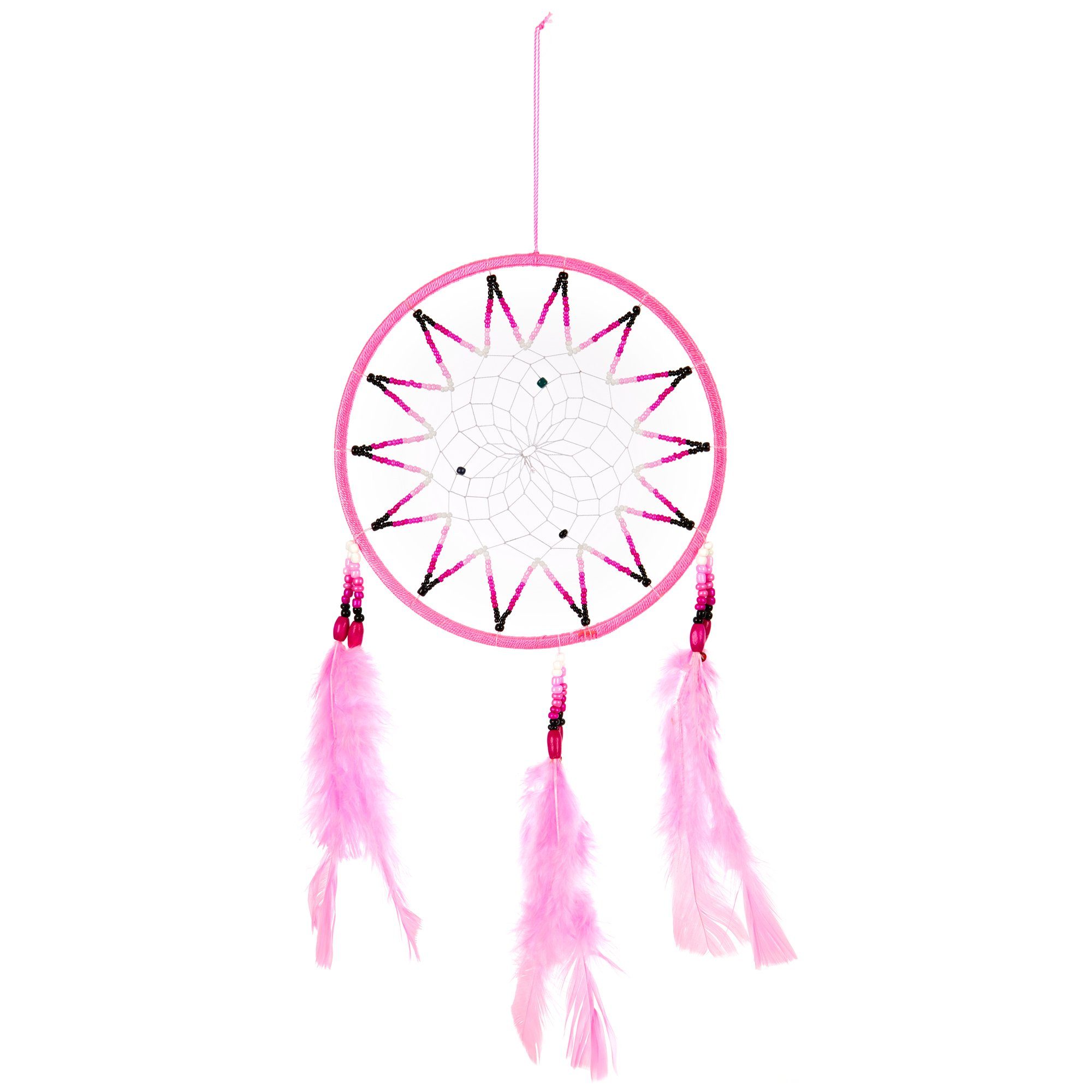 Handmade Threaded Dreamcatcher - Pink - M