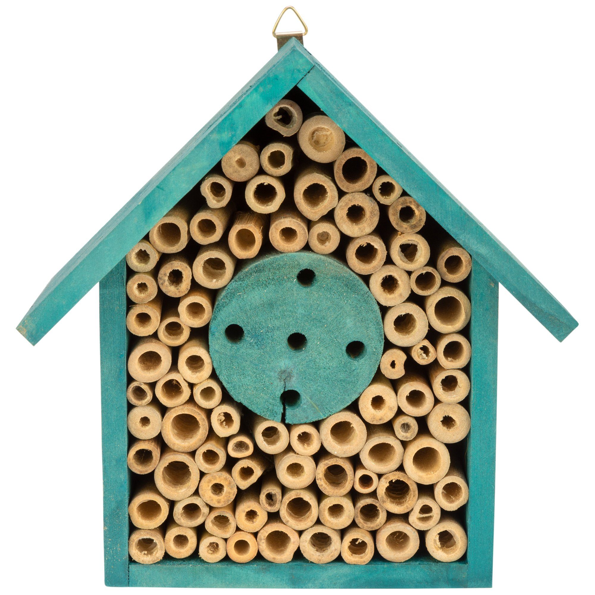 Wooden Bee House , 8 Inch - Blue