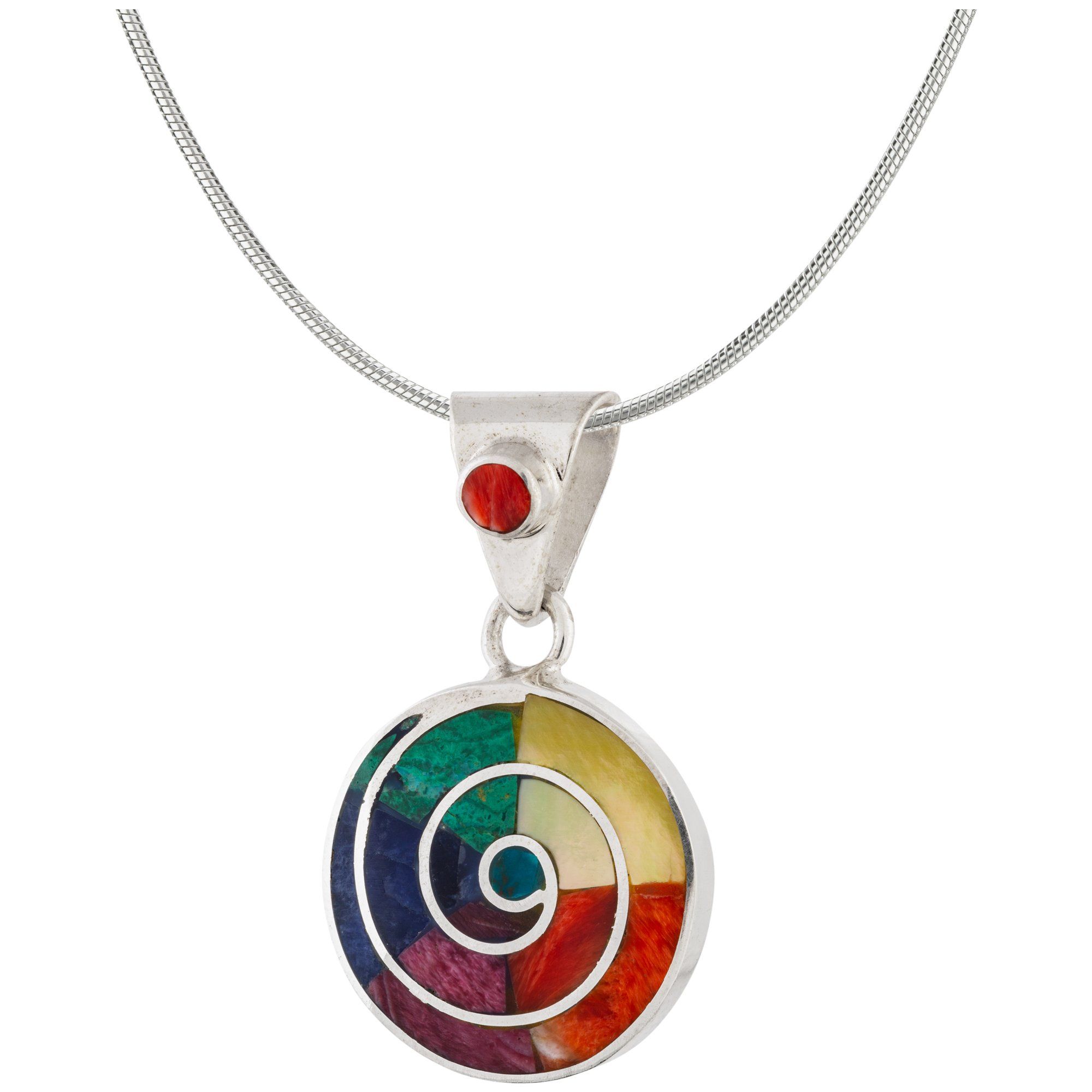 Cusco Gemstone & Sterling Necklace - With Diamond Cut Chain