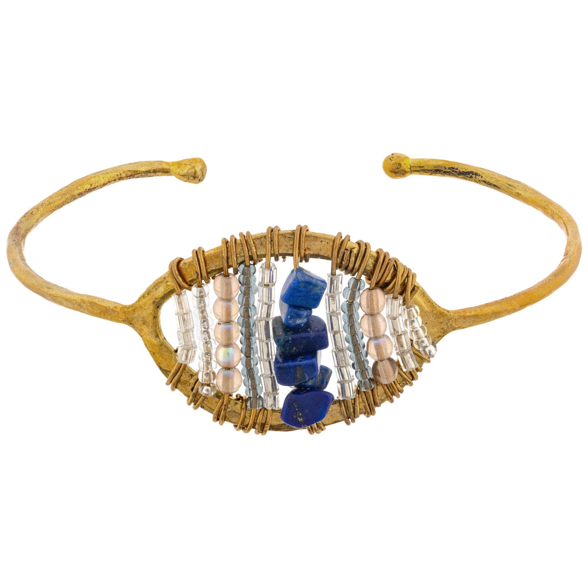 Maji Stone Cuff Bracelet - Lapis