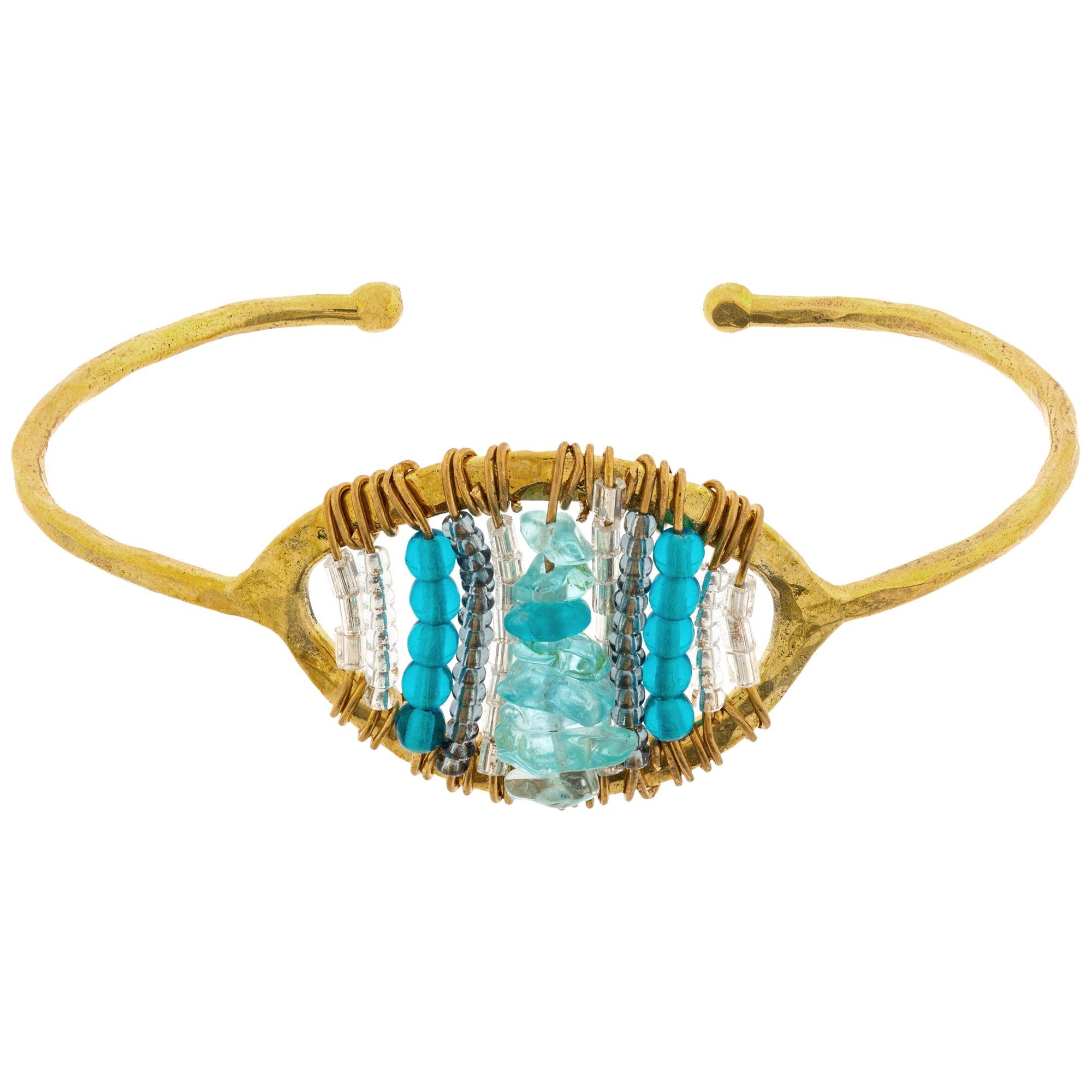 Maji Stone Cuff Bracelet - Apatite