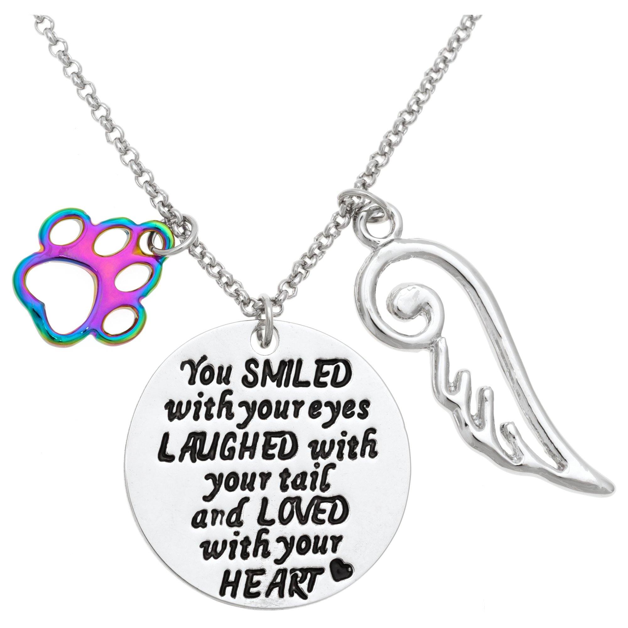 Loved With Your Heart Paw Print Jewelry - Necklace
