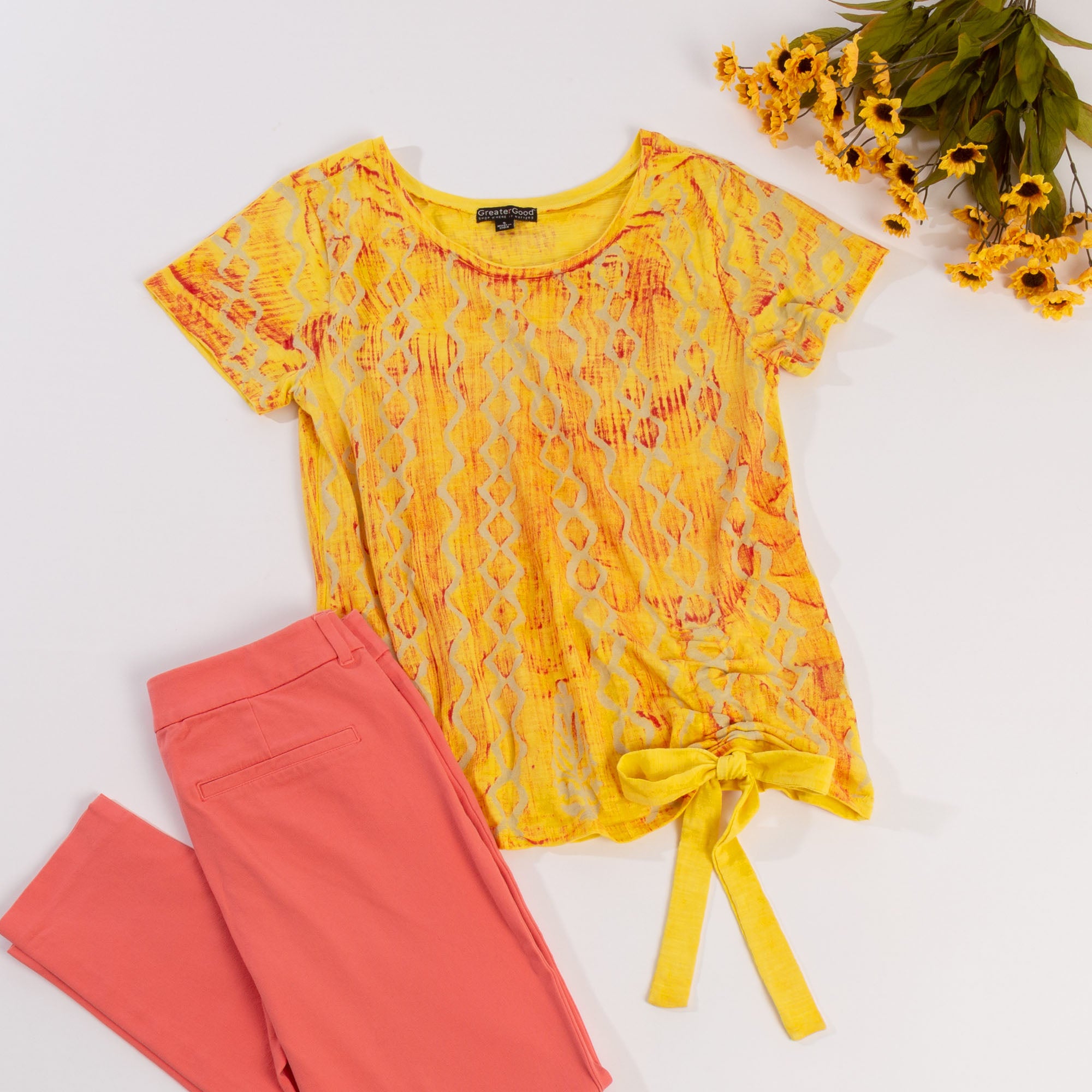 Sun-Kissed Hand Painted Top - L