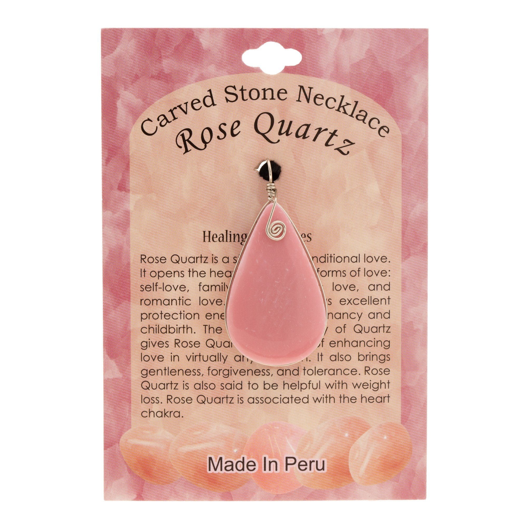 Healing Stone Necklace - Rose Quartz