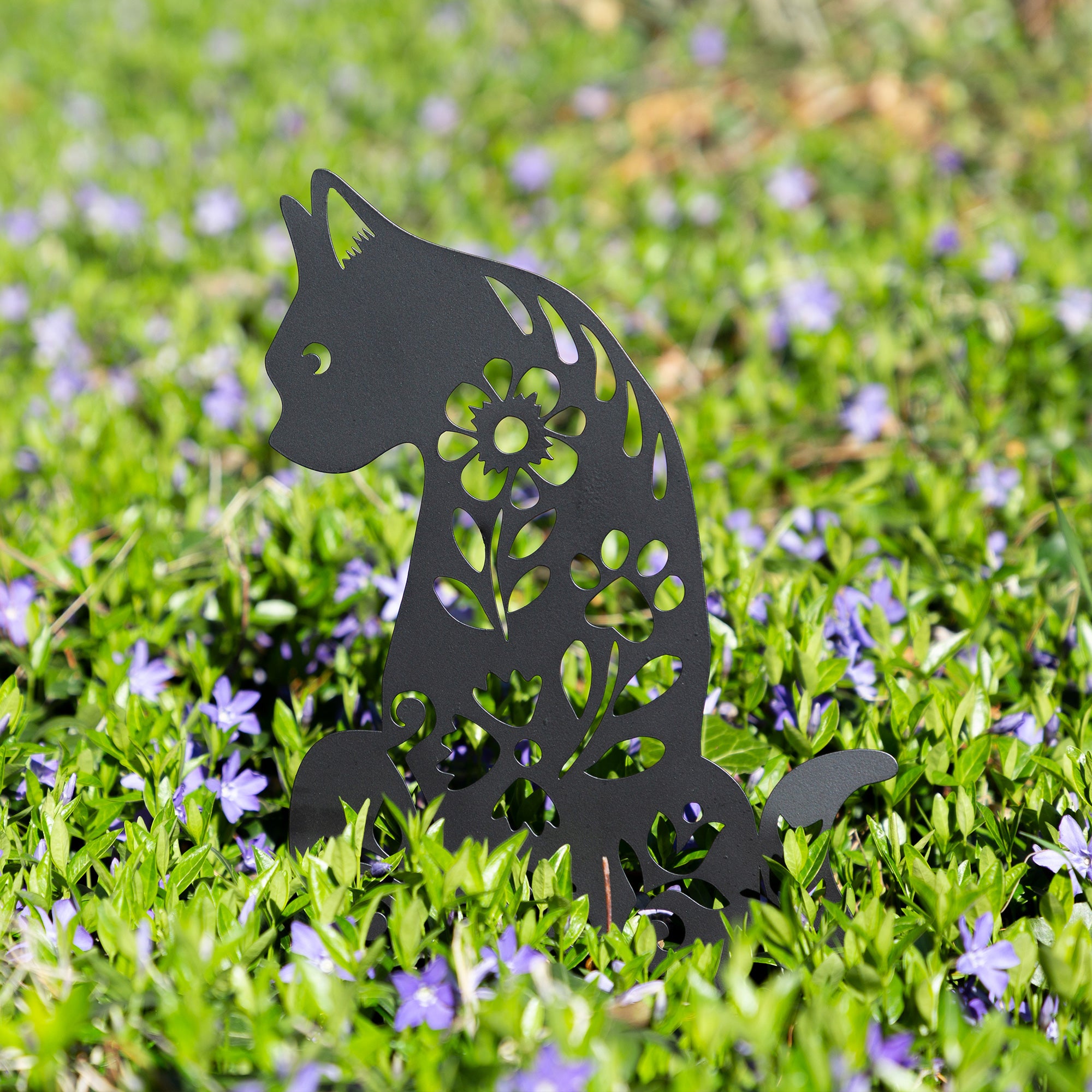 Forever Love Silhouette Garden Stake - Cat