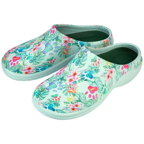 Paw Print Garden Clogs | Women's Garden Clogs | The Animal Rescue Site