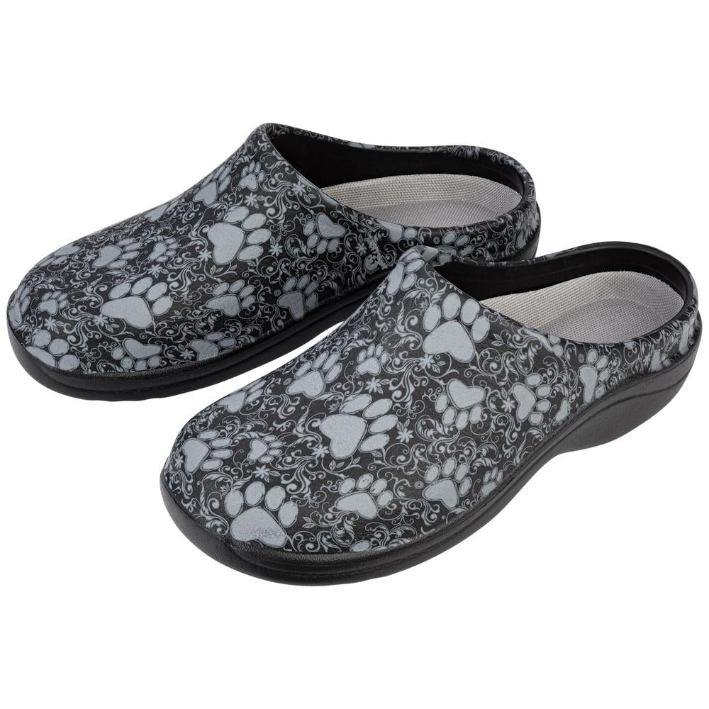 paw print clogs