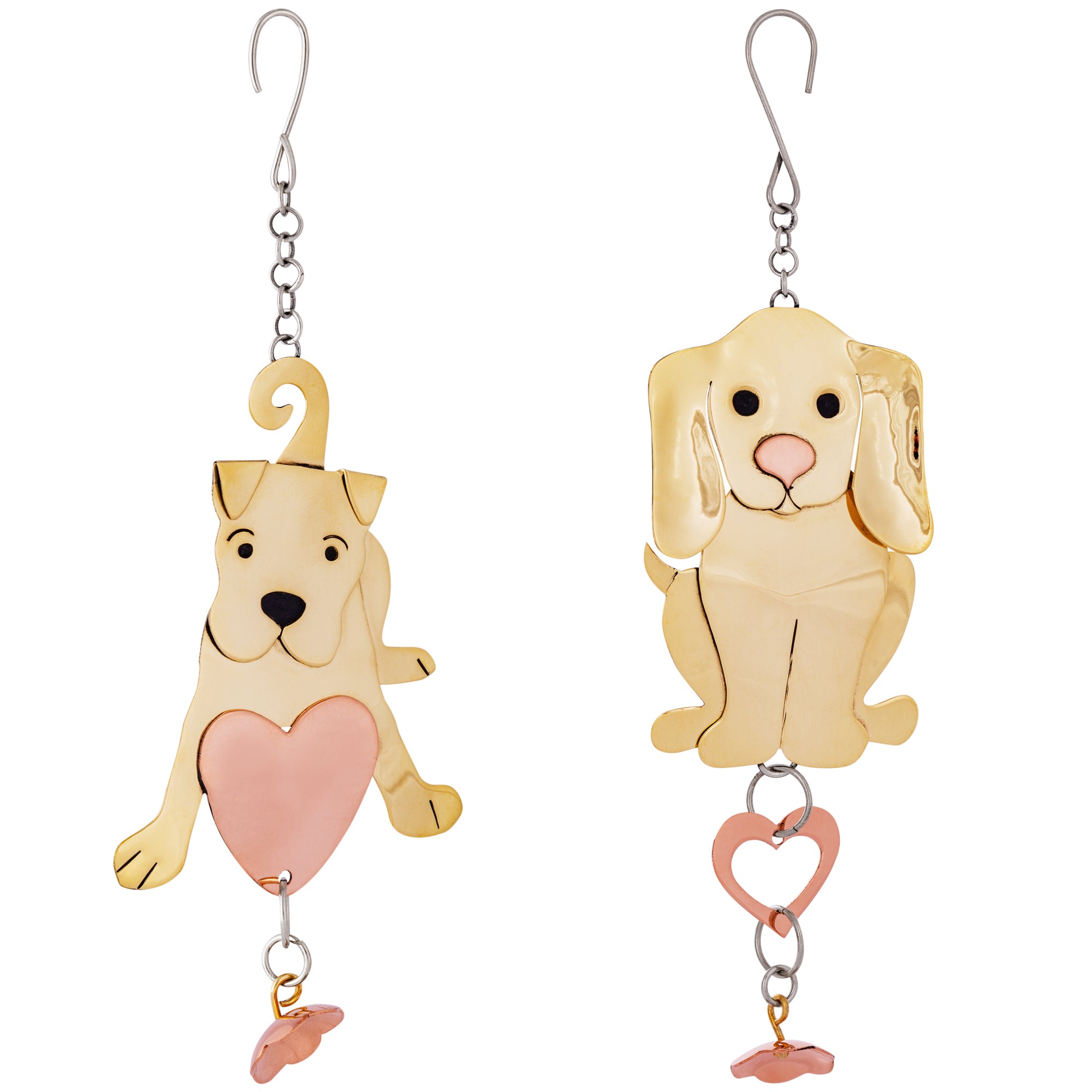 Puppy Mixed Metal Ornament - Playful