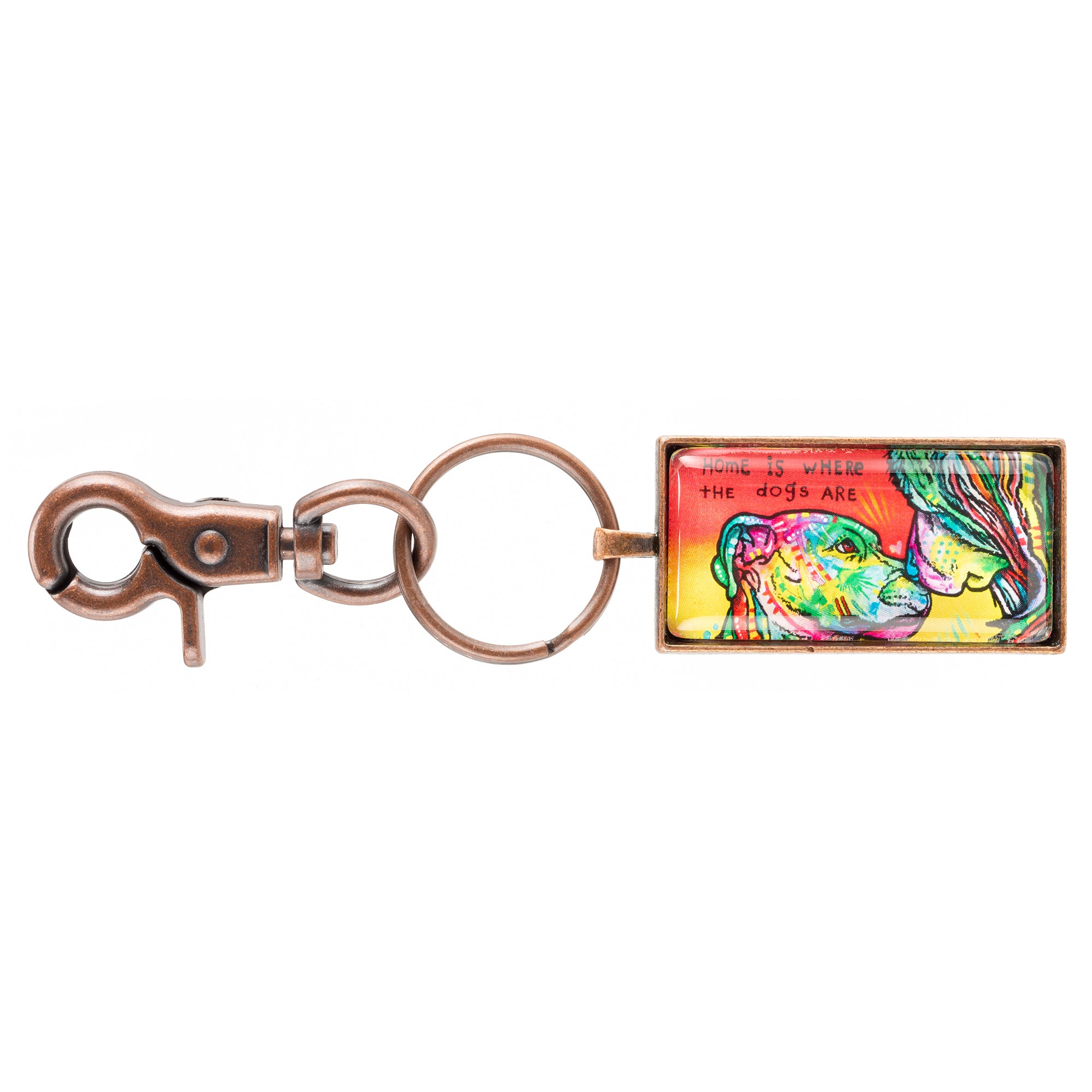 Dean Russo Pet Key Chain - Home Is Where The Dogs Are