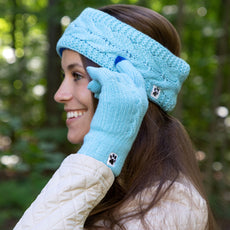 Paw Print Ear Warmer & Touch Glove Set