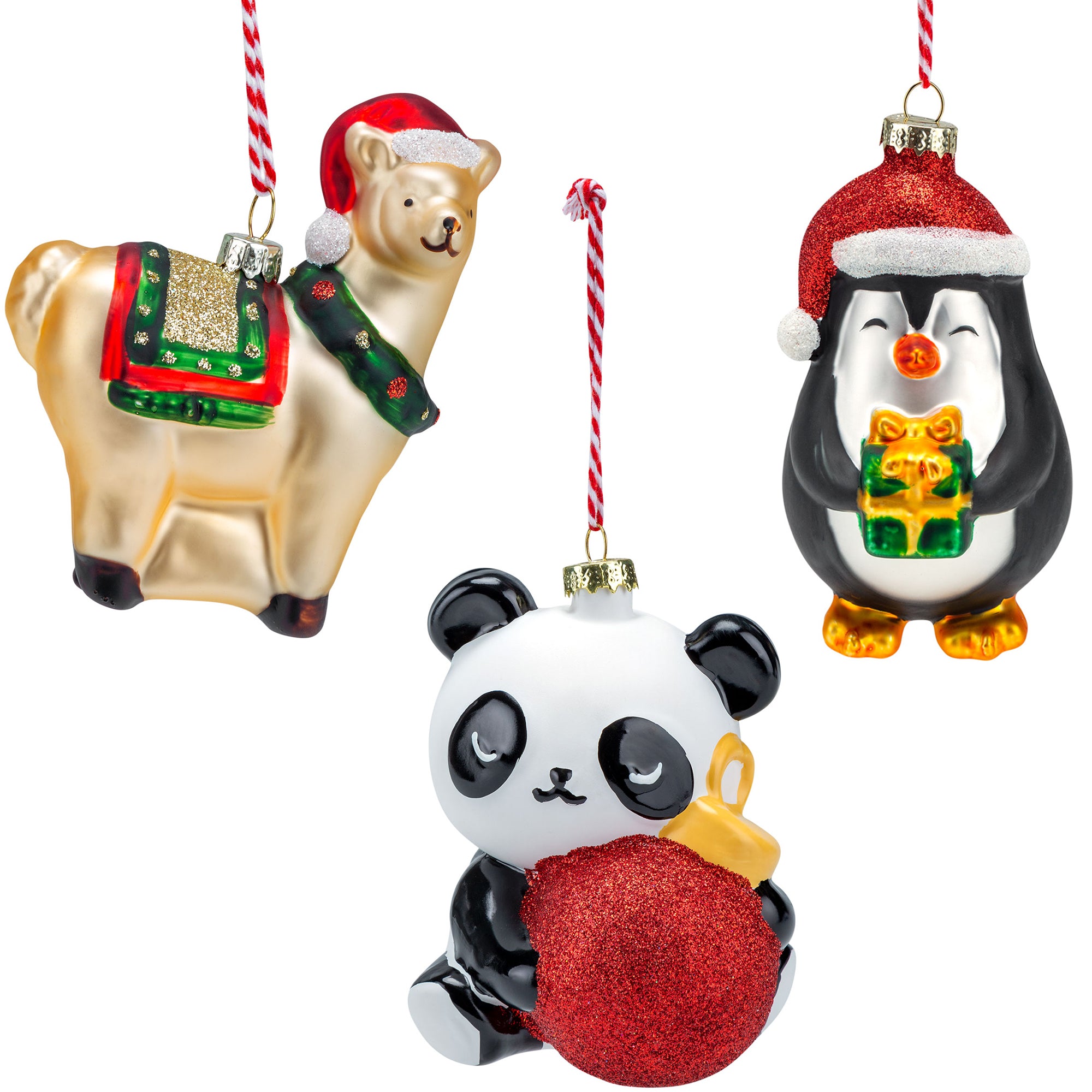 Adorable Animal Glass Bauble Ornament - Penguin