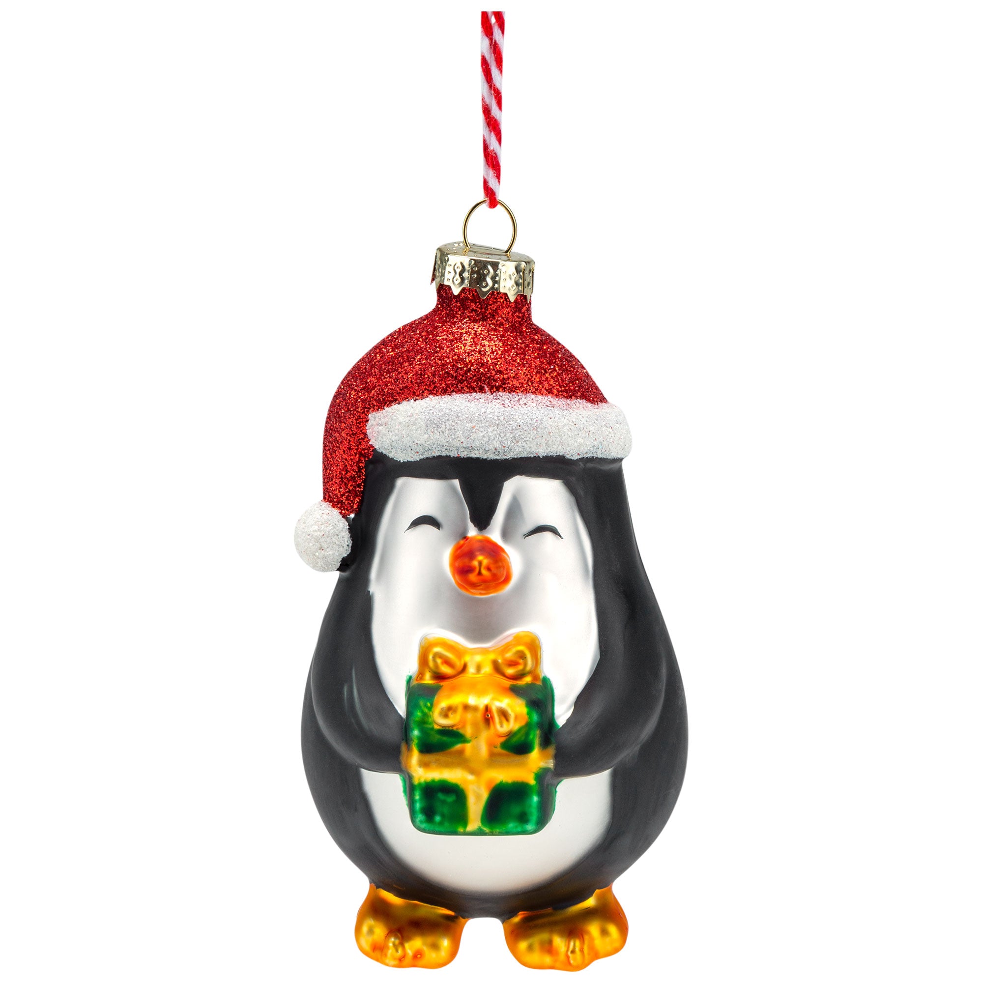 Adorable Animal Glass Bauble Ornament - Penguin