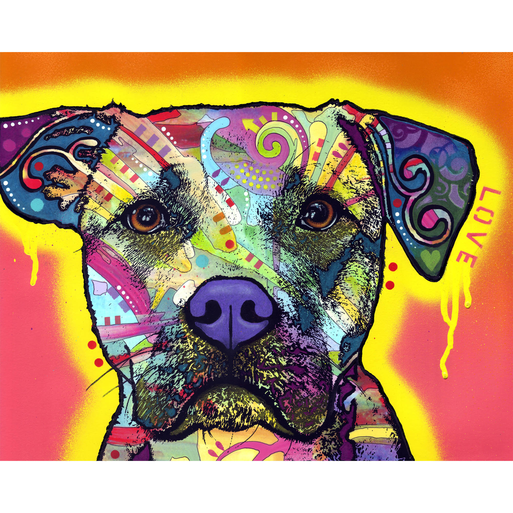 Dean Russo Watermark Dog Print - Drip Love