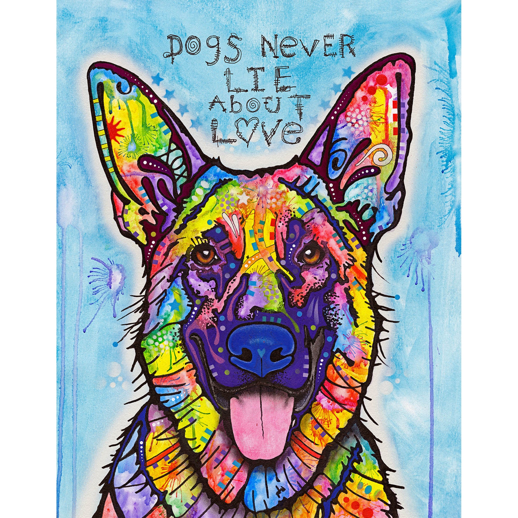 Dean Russo Watermark Dog Print - Dogs Never Lie