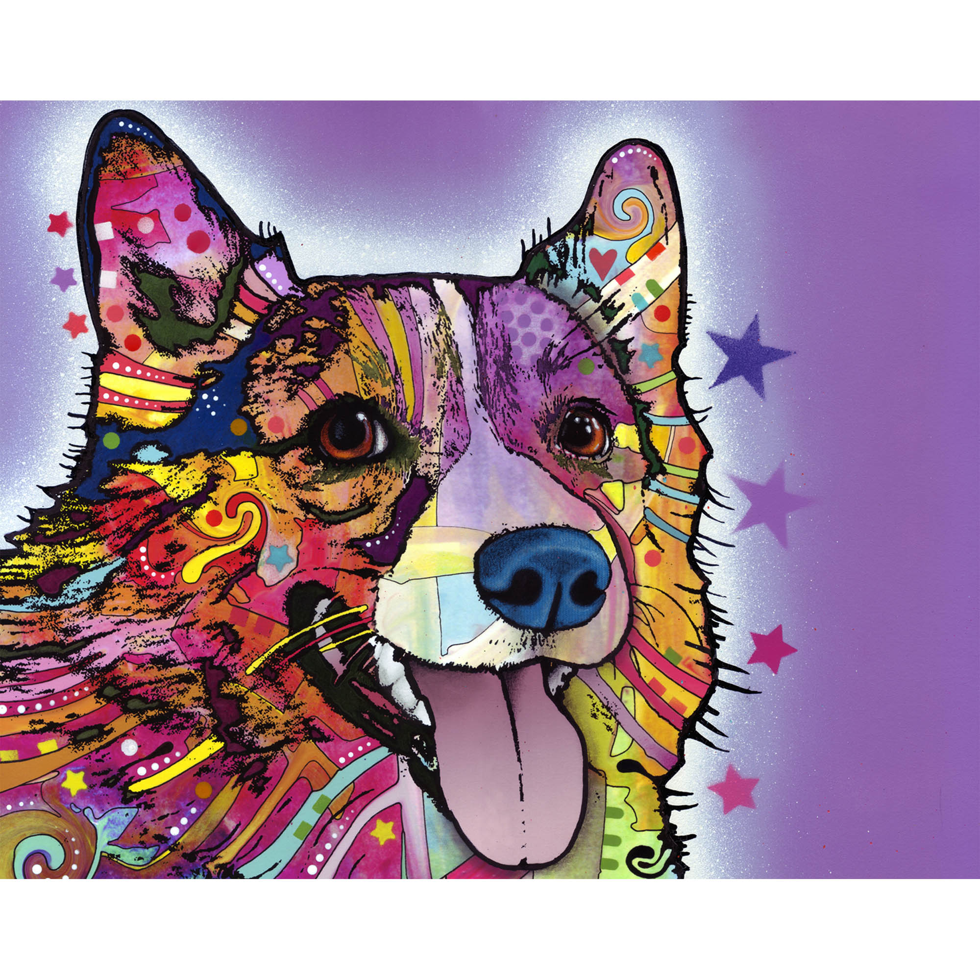 Dean Russo Watermark Dog Print - Corgi