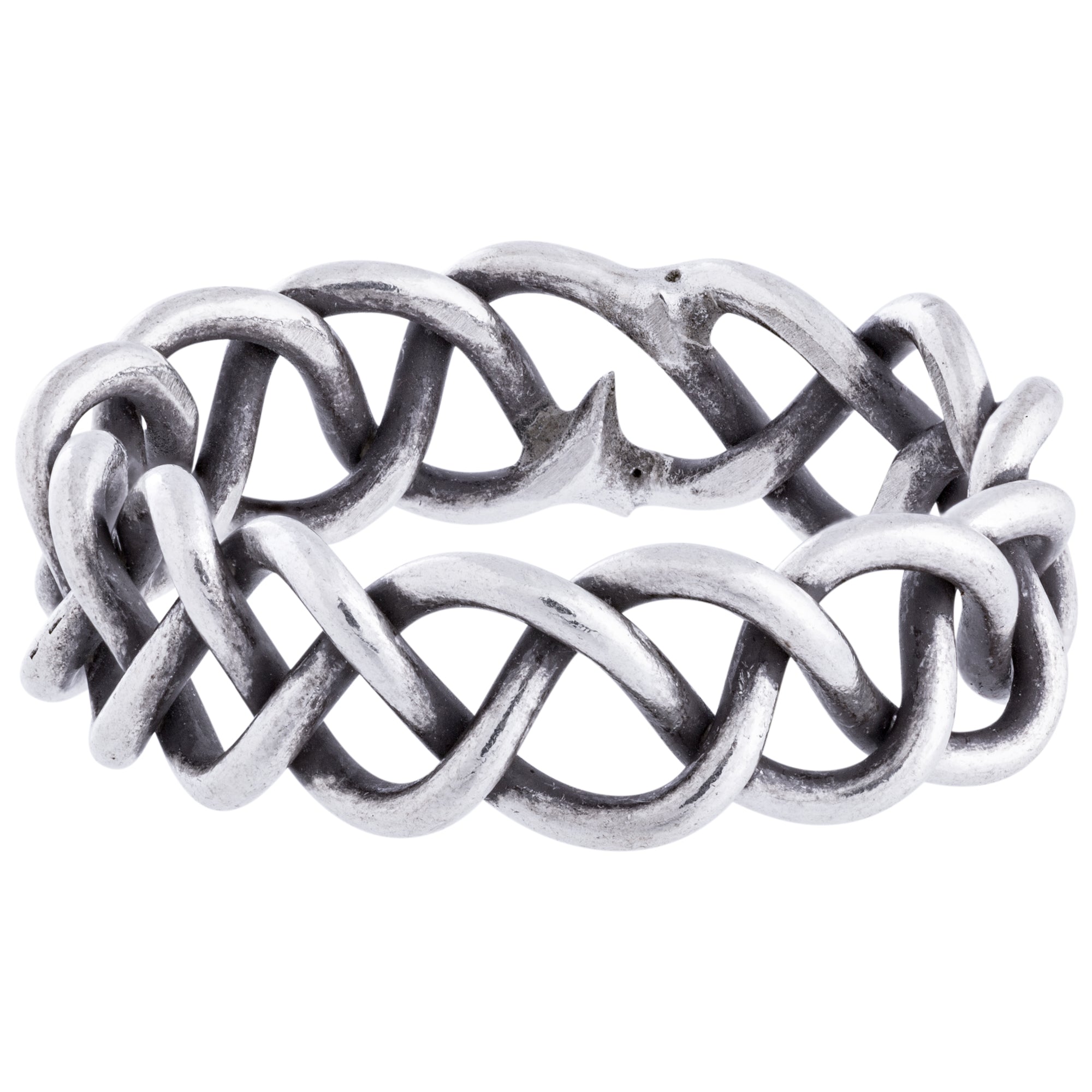 Chain Link Sterling Silver Ring - 8
