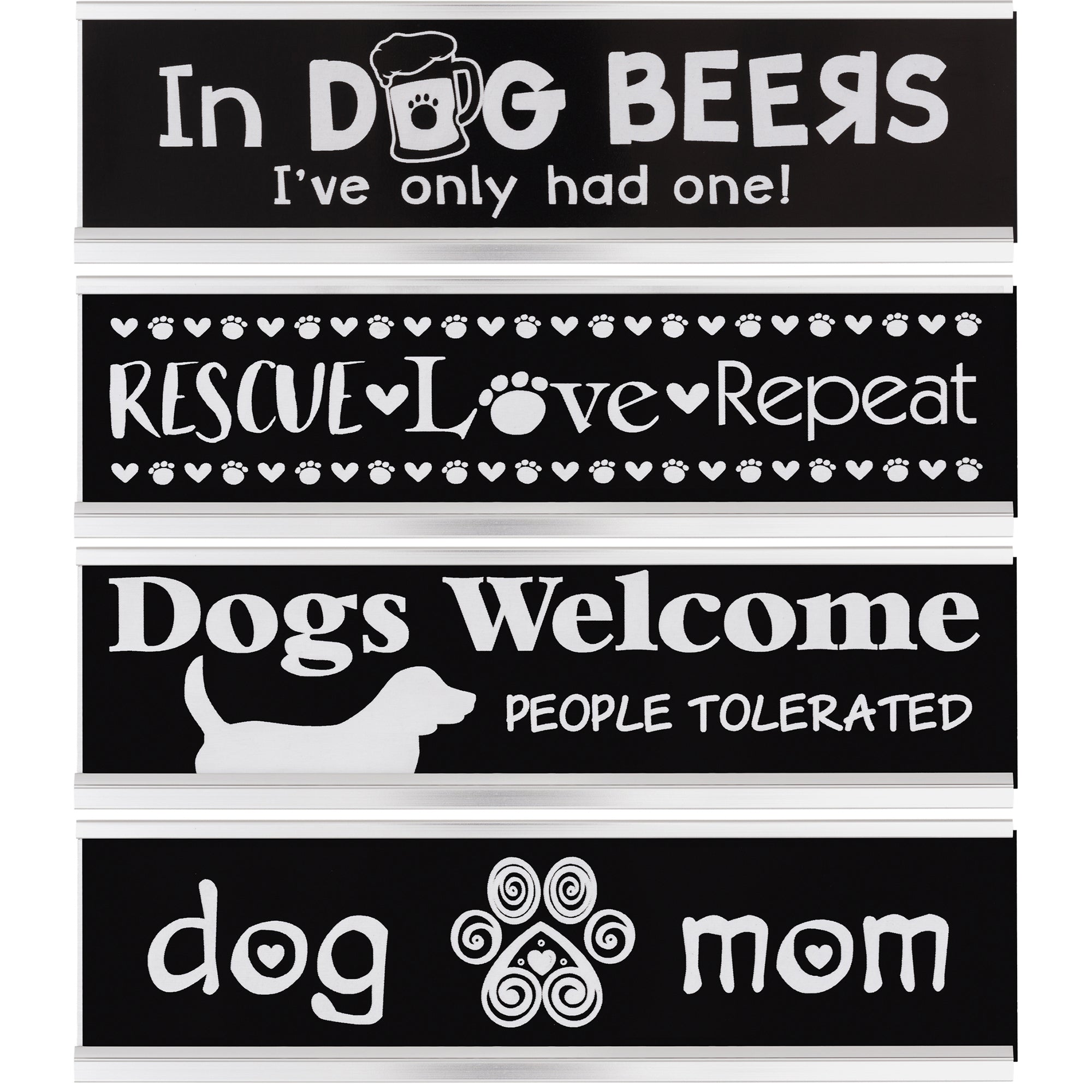 Dog Life Desk Sign - Rescue Love Repeat