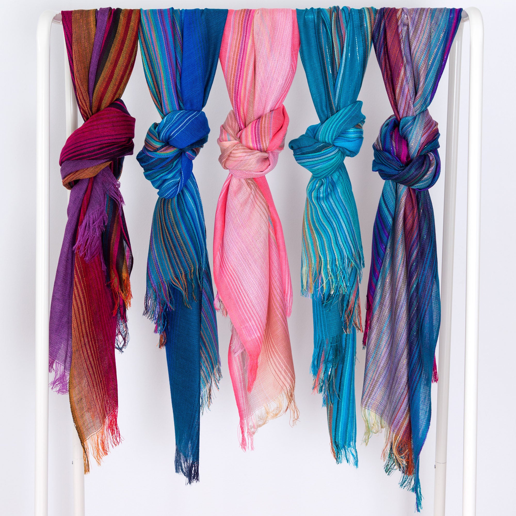 Ecuadorian Landscape Colors Scarf - Pink