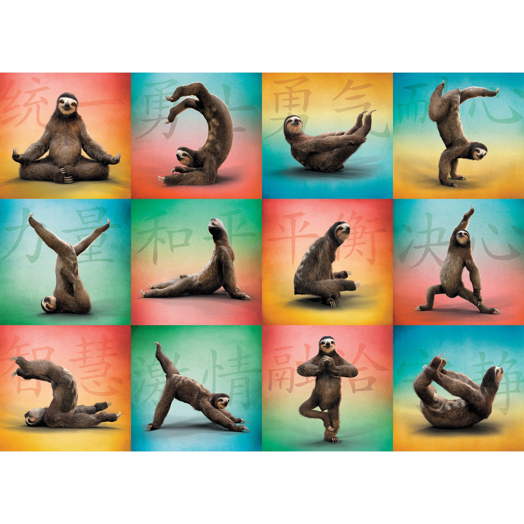 Colorful Creatures Puzzle - Sloth Yoga