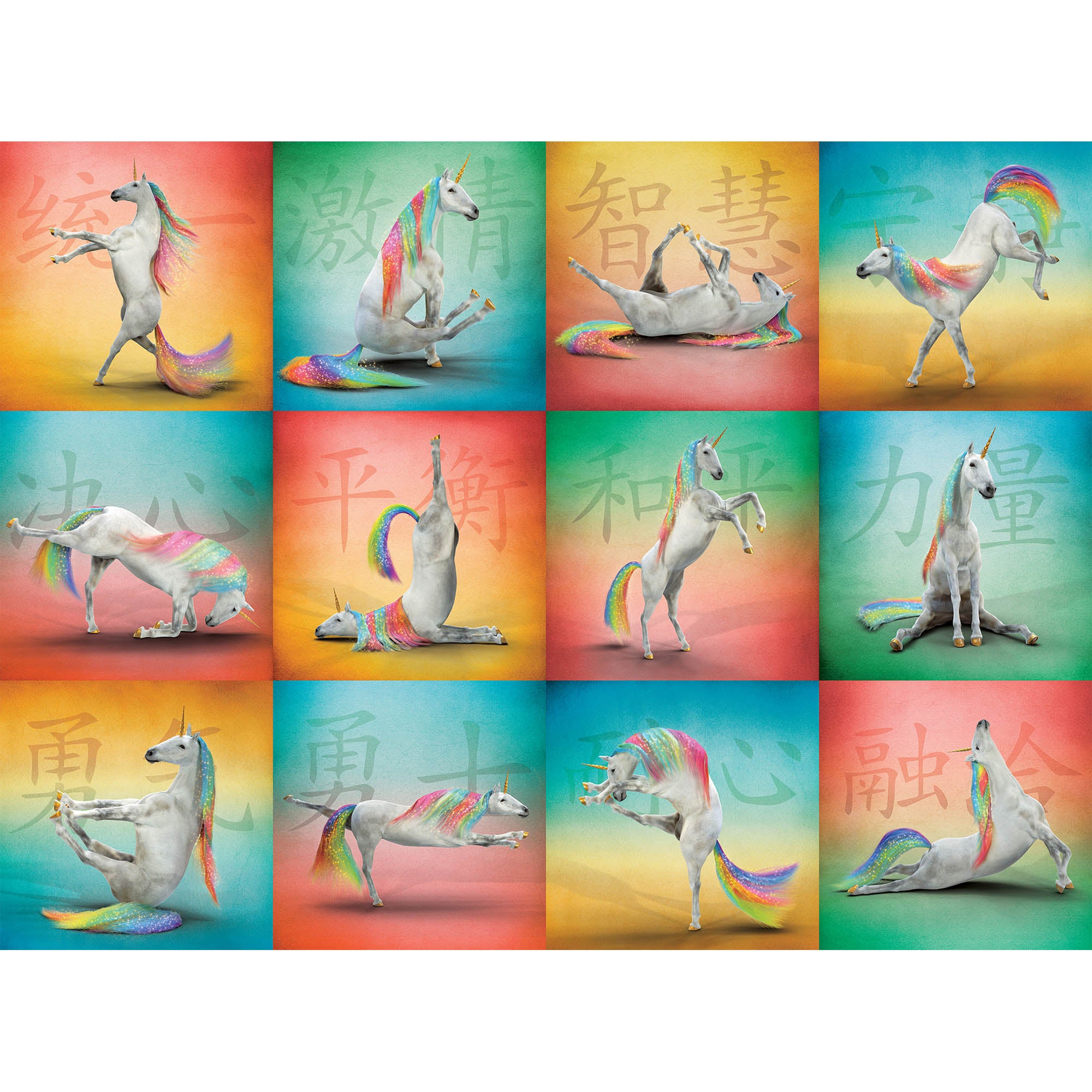 Colorful Creatures Puzzle - Unicorn Yoga