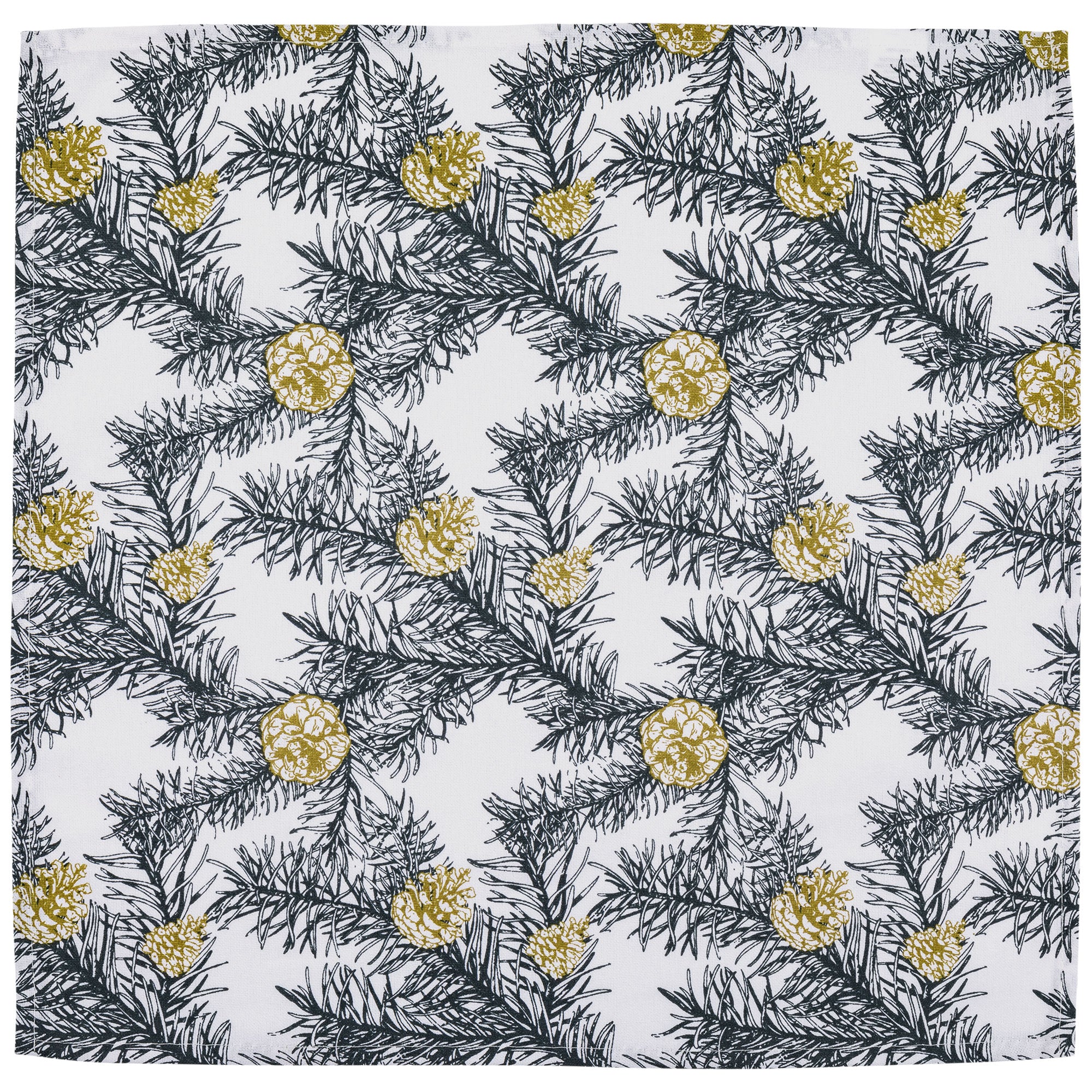 Pine Cones & Spruce Table Linens - Cloth Napkin - Set Of 4