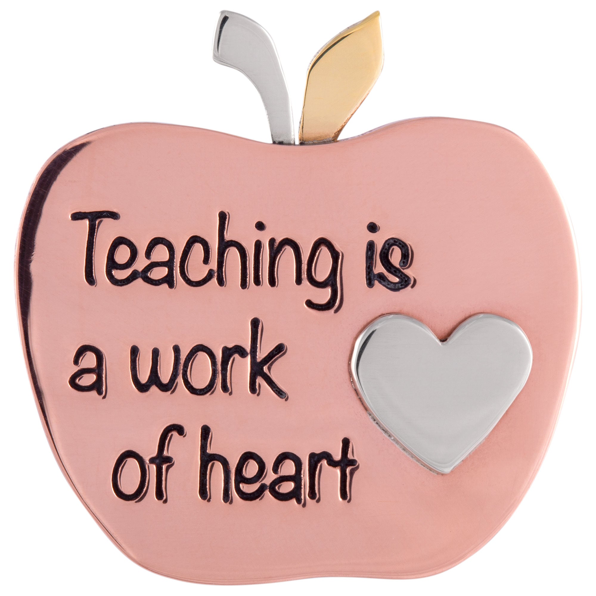 Work Of Heart Teacher Appreciation Pin - Apple