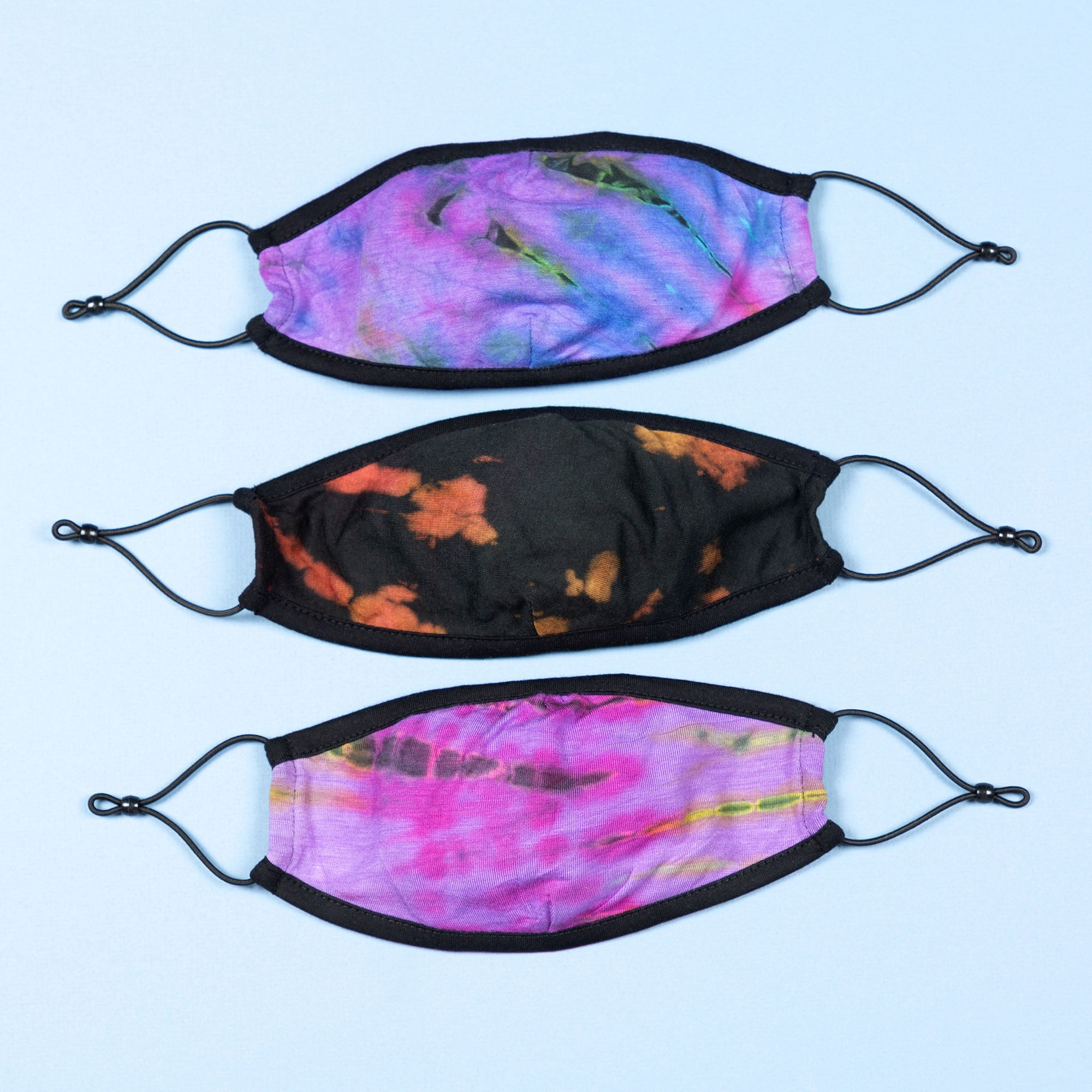 Tie-Dye Protected Face Mask - One Of Each - Set Of 3