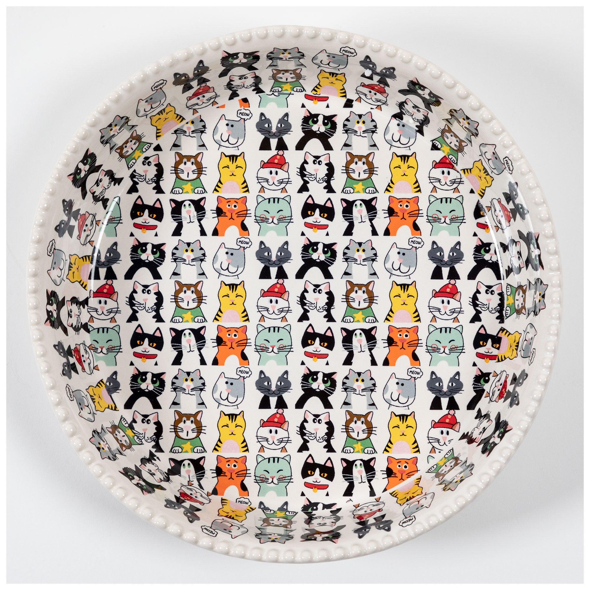 Decorative 10 Ceramic Pie Plate - Portrait Cats