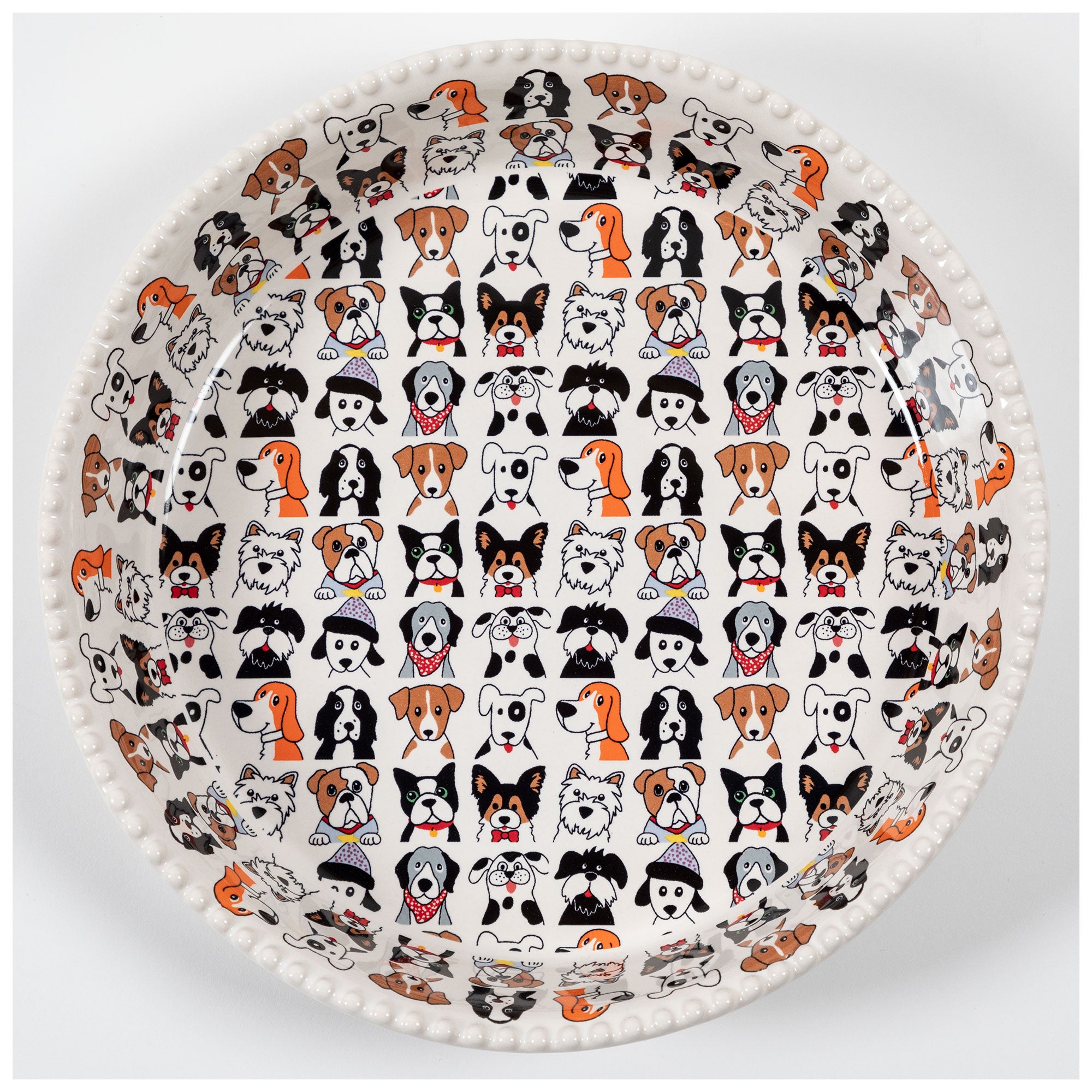 Decorative 10 Ceramic Pie Plate - Portrait Dogs