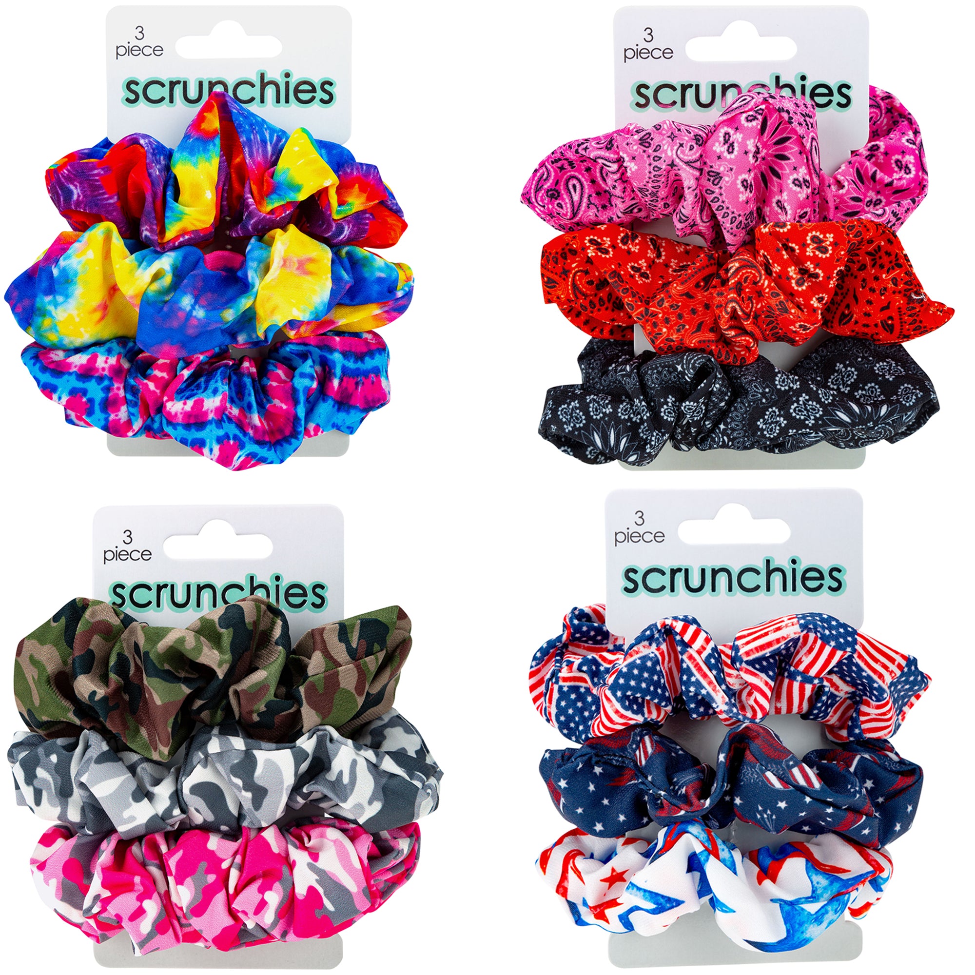 Silky Soft Scrunchies - Set Of 3 - Leopard