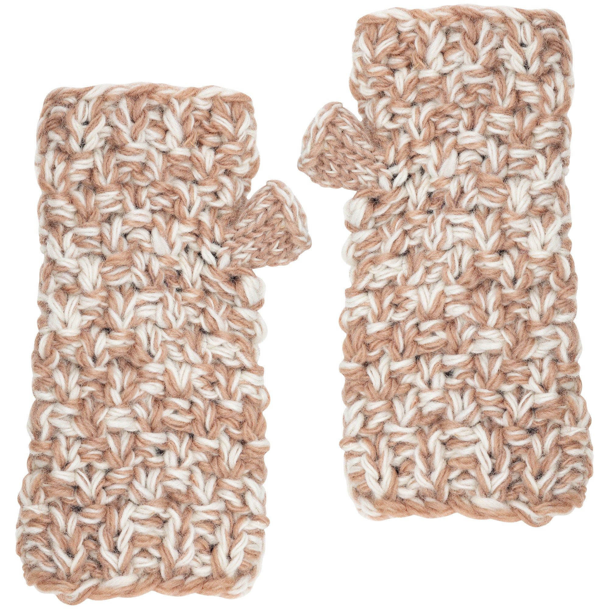 Heathered Wool Winter Accessories - Hand Warmers - Oatmeal