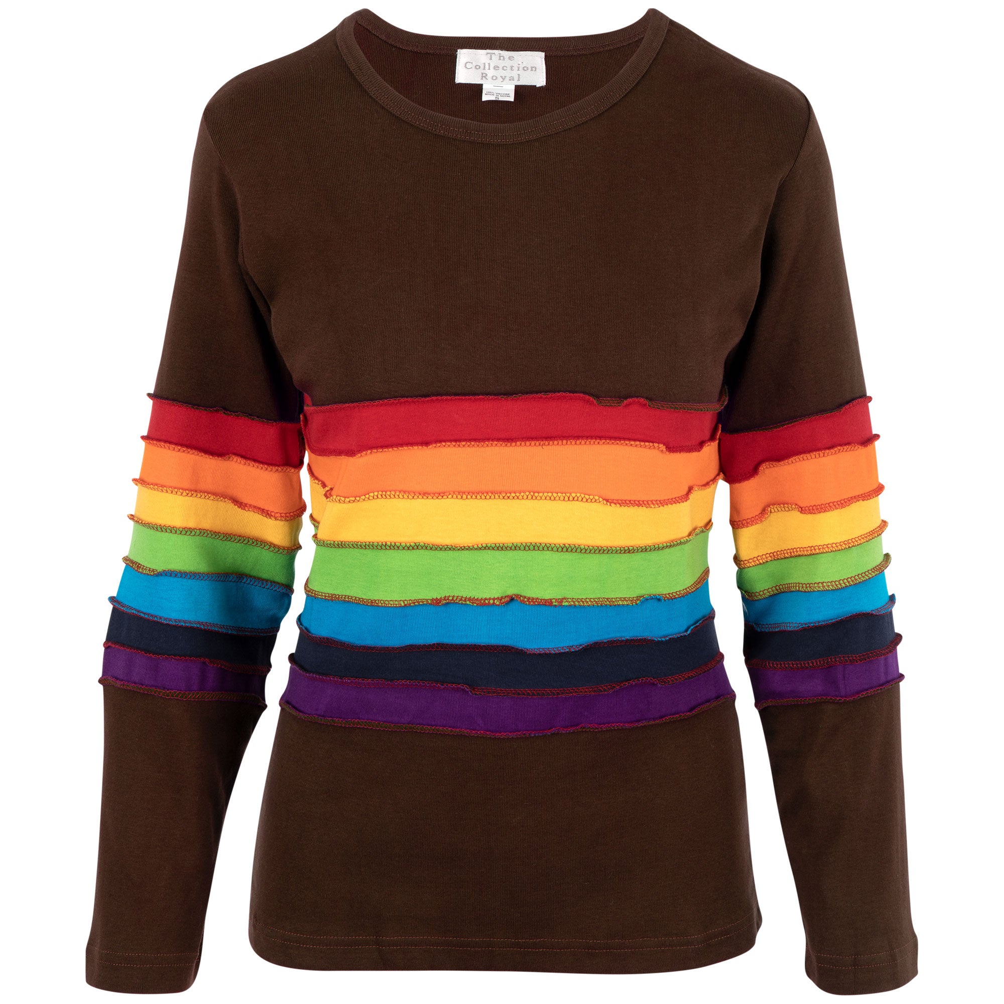 I Dream In Rainbows Long Sleeve Top - Brown - S