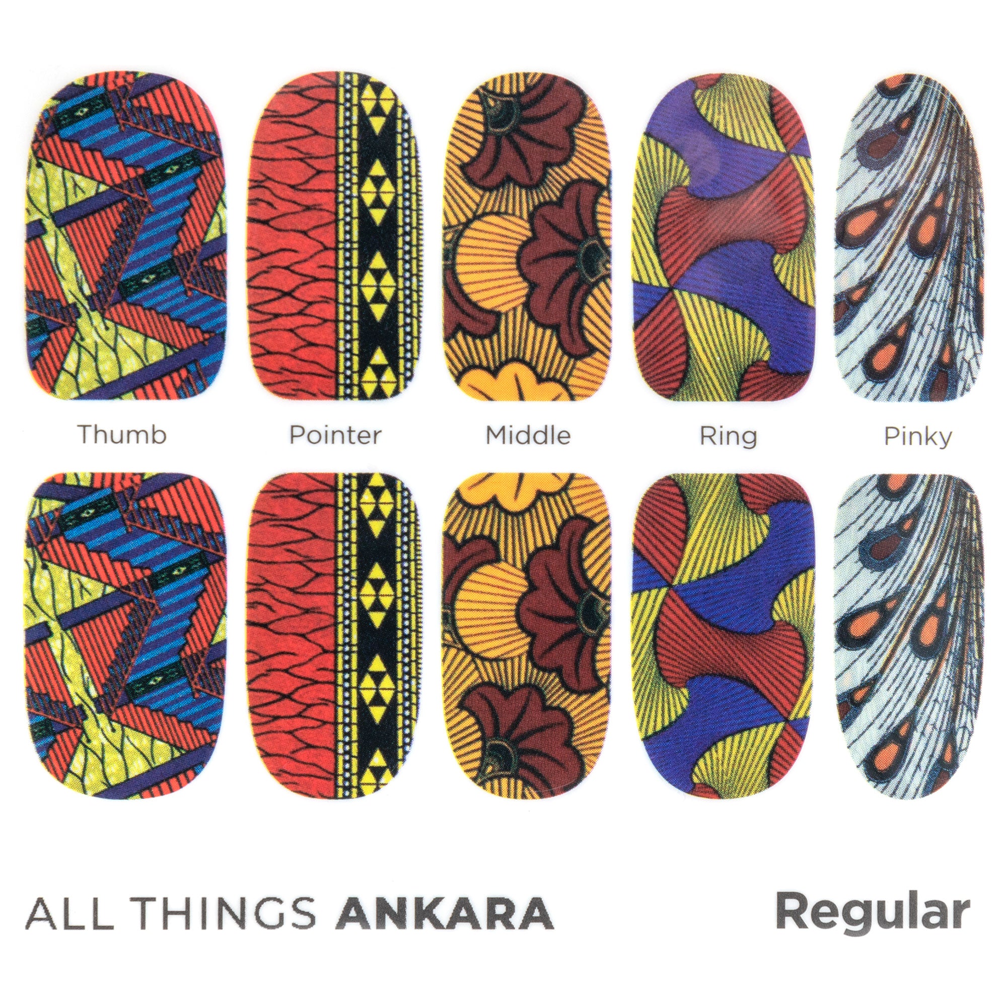 African Print Nail Wraps - Aderonke