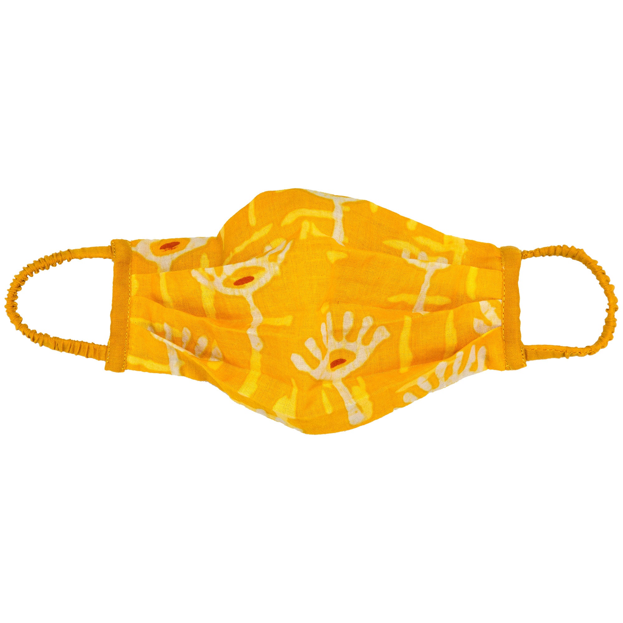 Children's Pleated Face Mask & Carrying Bag - Gold