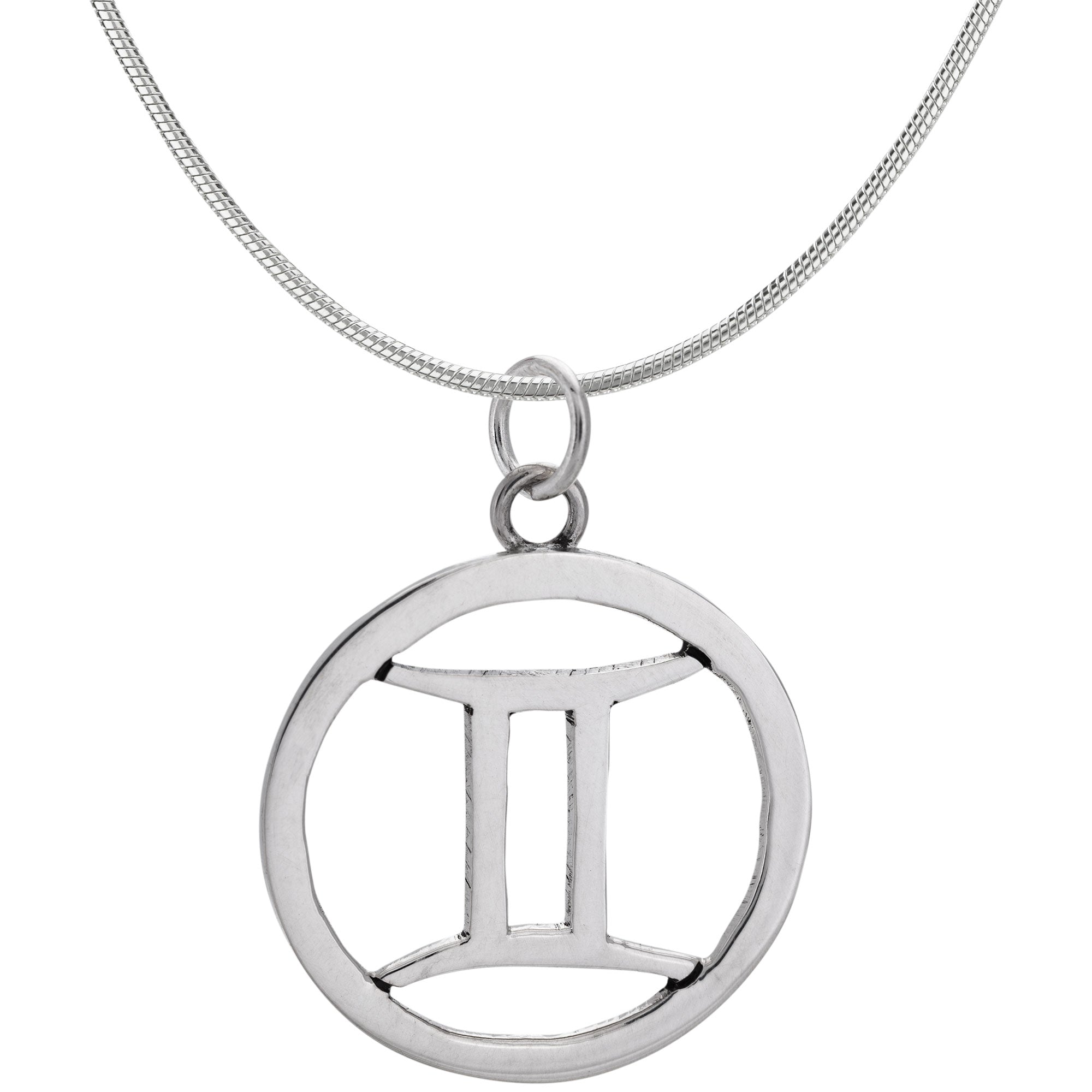 Zodiac Sign Astrology Necklace Collection - Gemini - With Snake Chain