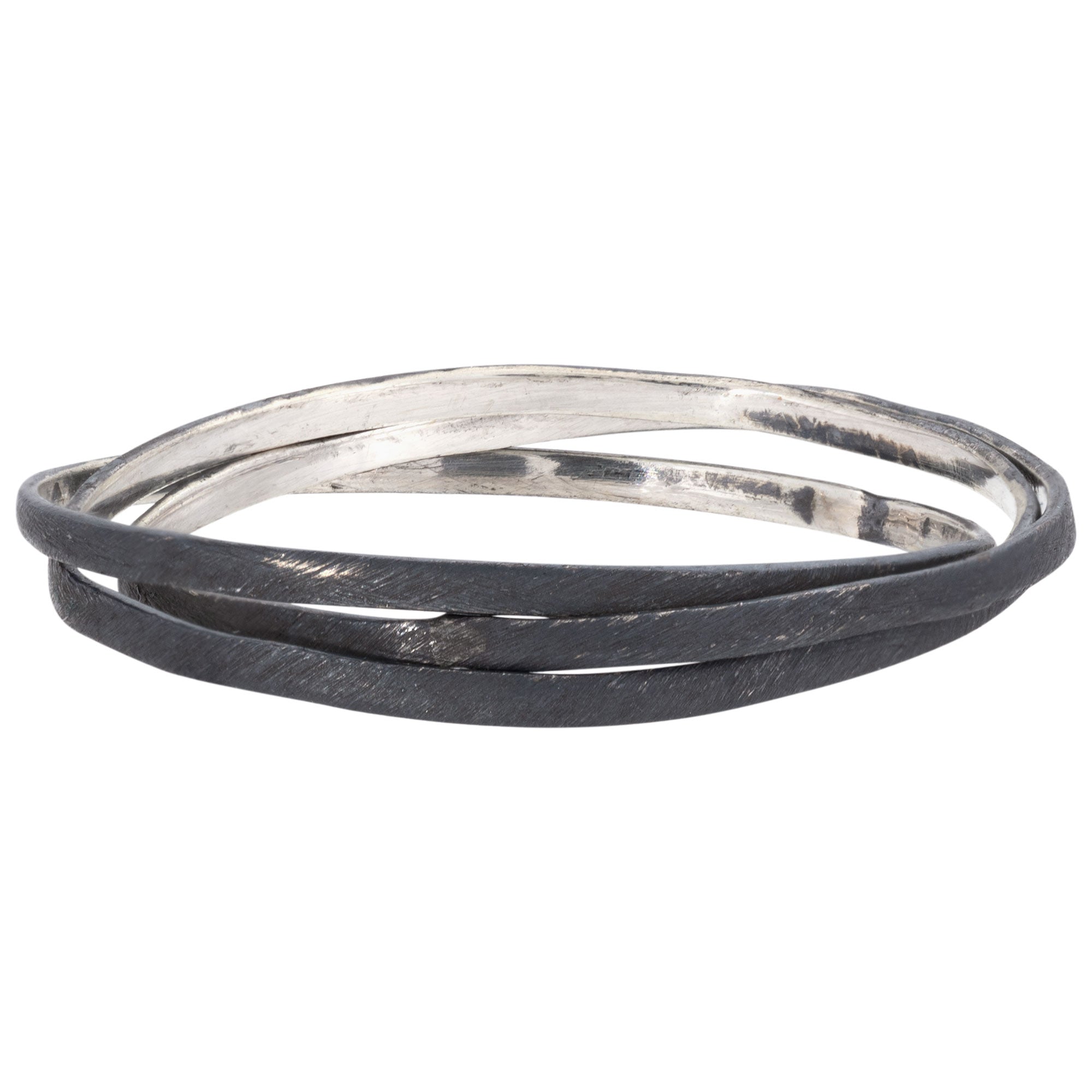 Oxidized Sterling Silver Multi Wire Ring - 8